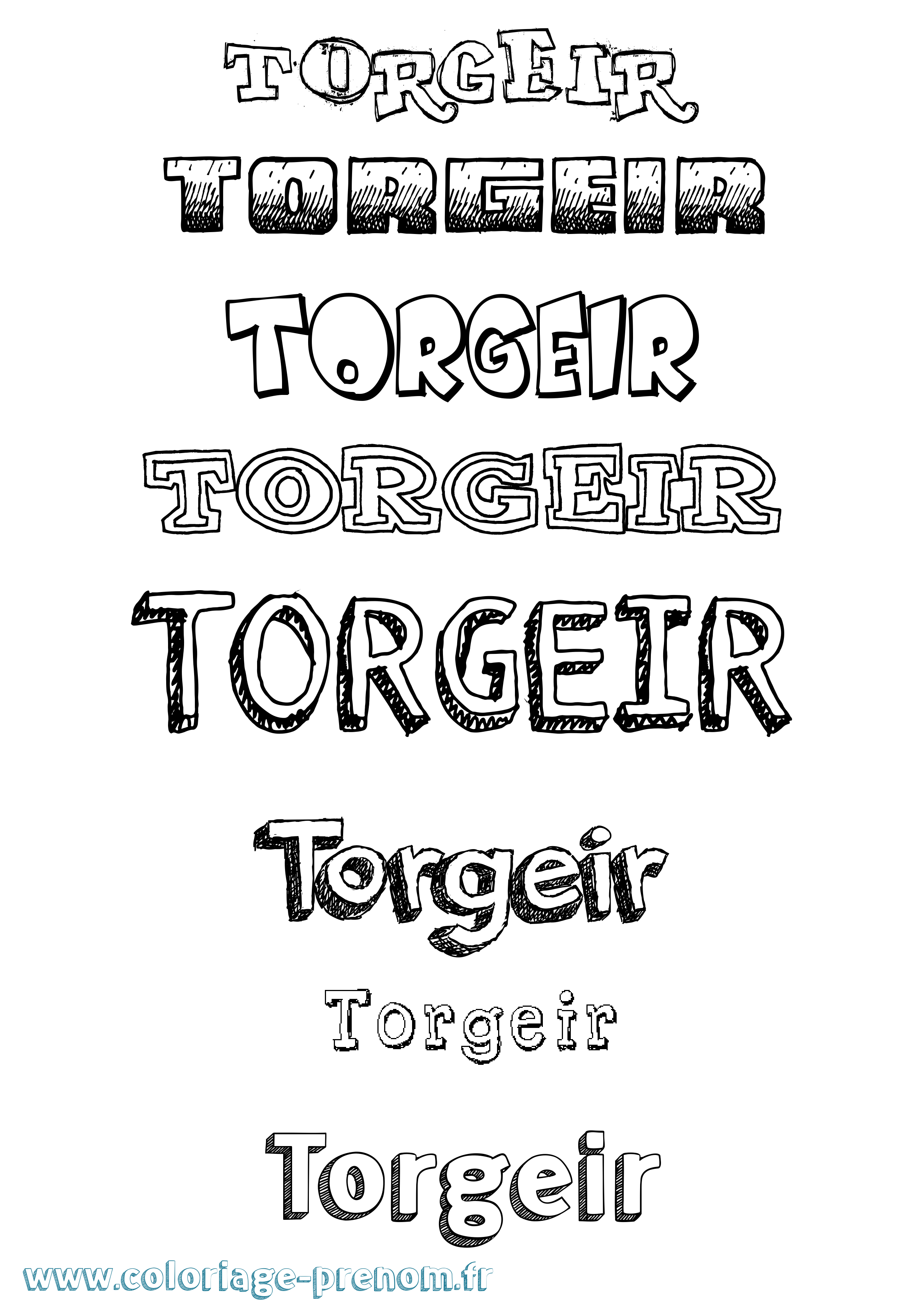 Coloriage prénom Torgeir Dessiné