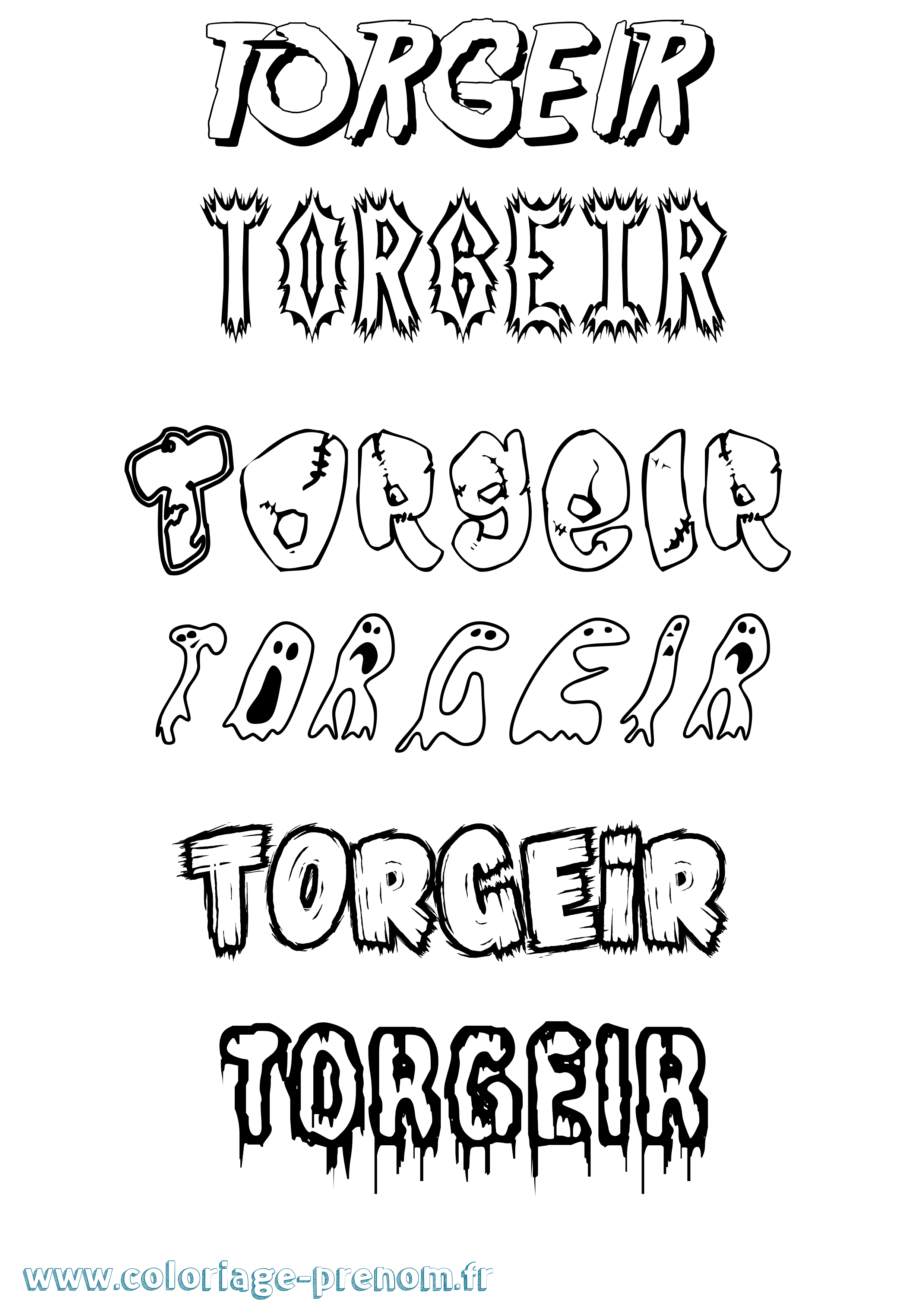 Coloriage prénom Torgeir Frisson