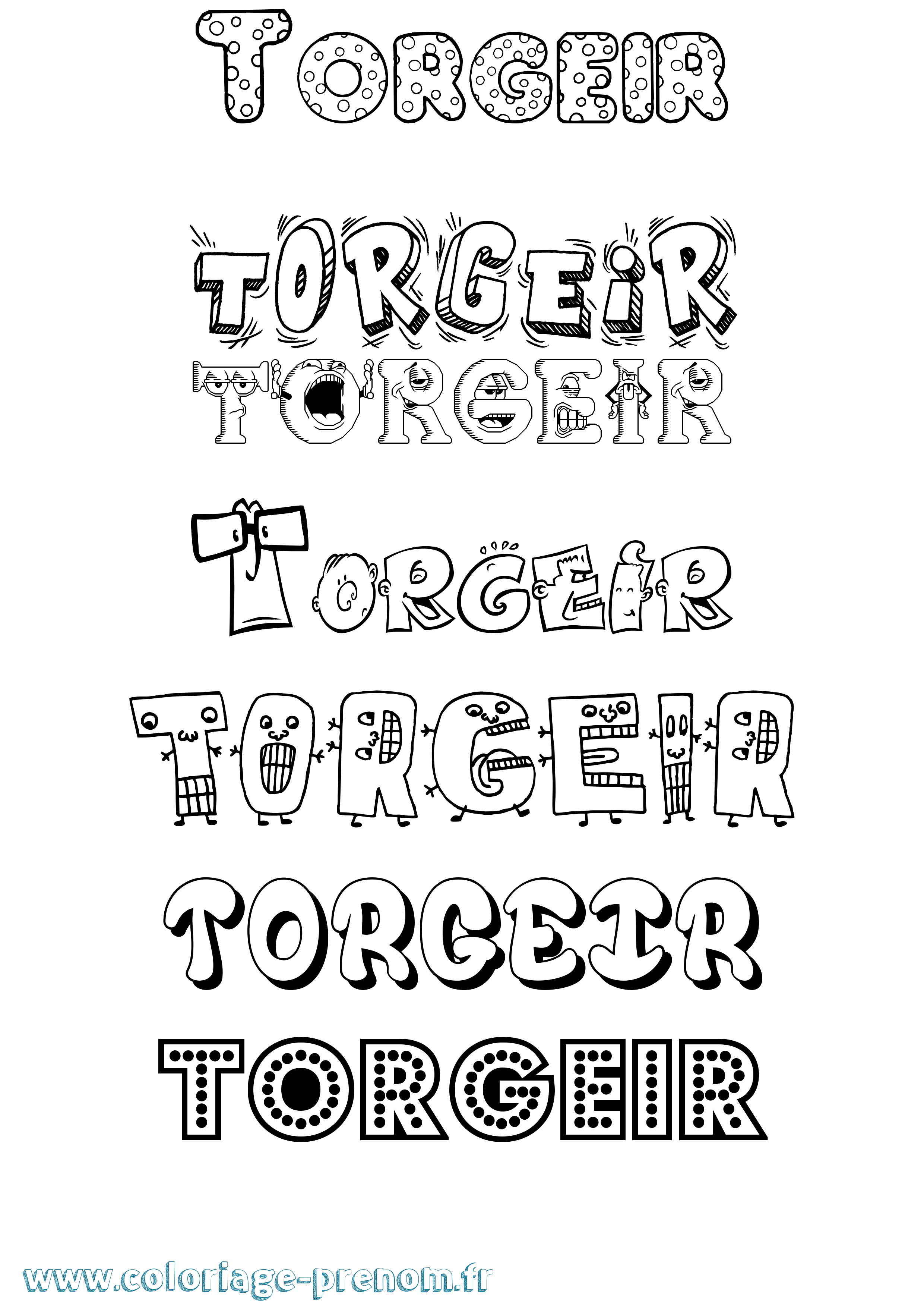 Coloriage prénom Torgeir Fun