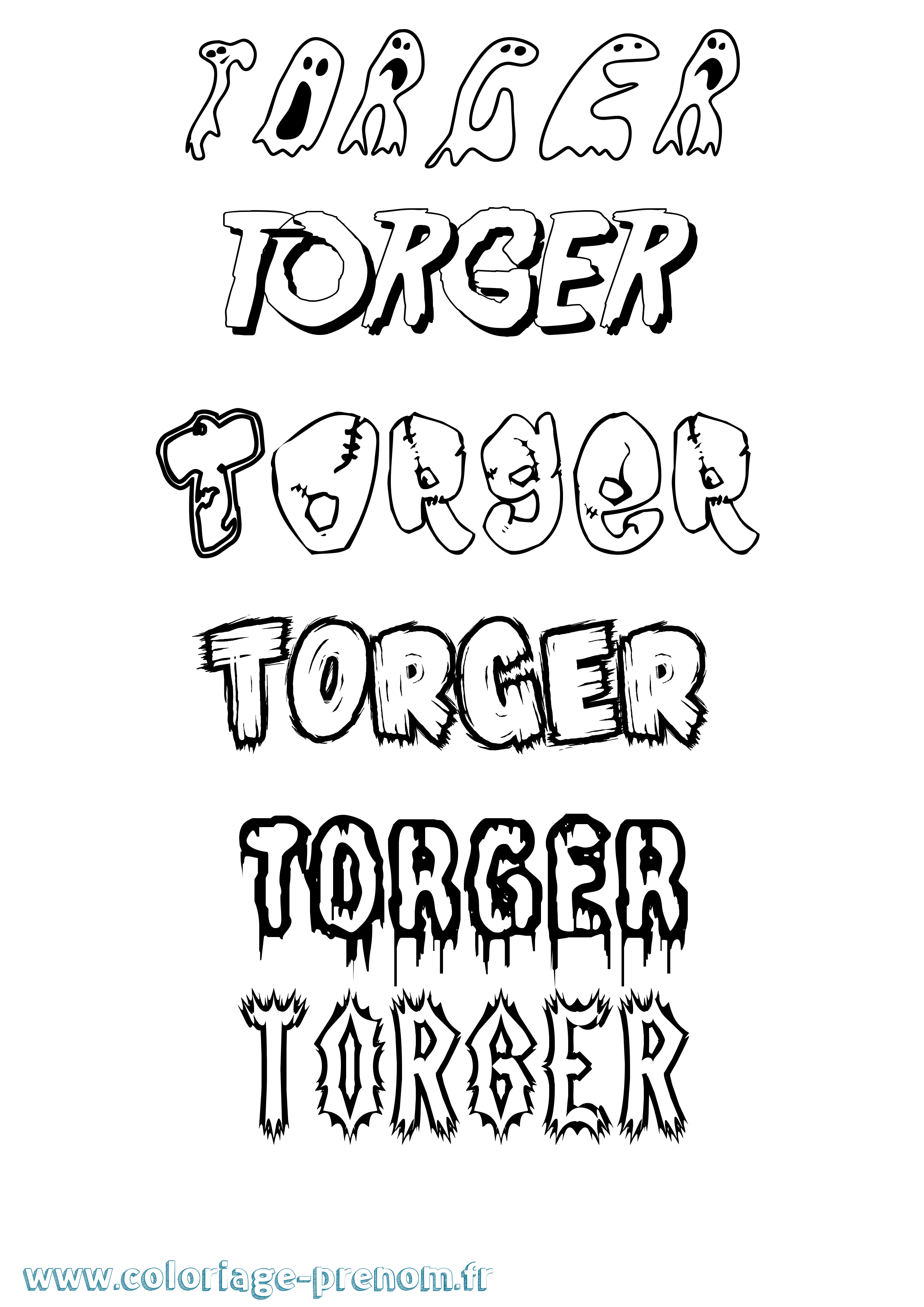 Coloriage prénom Torger Frisson