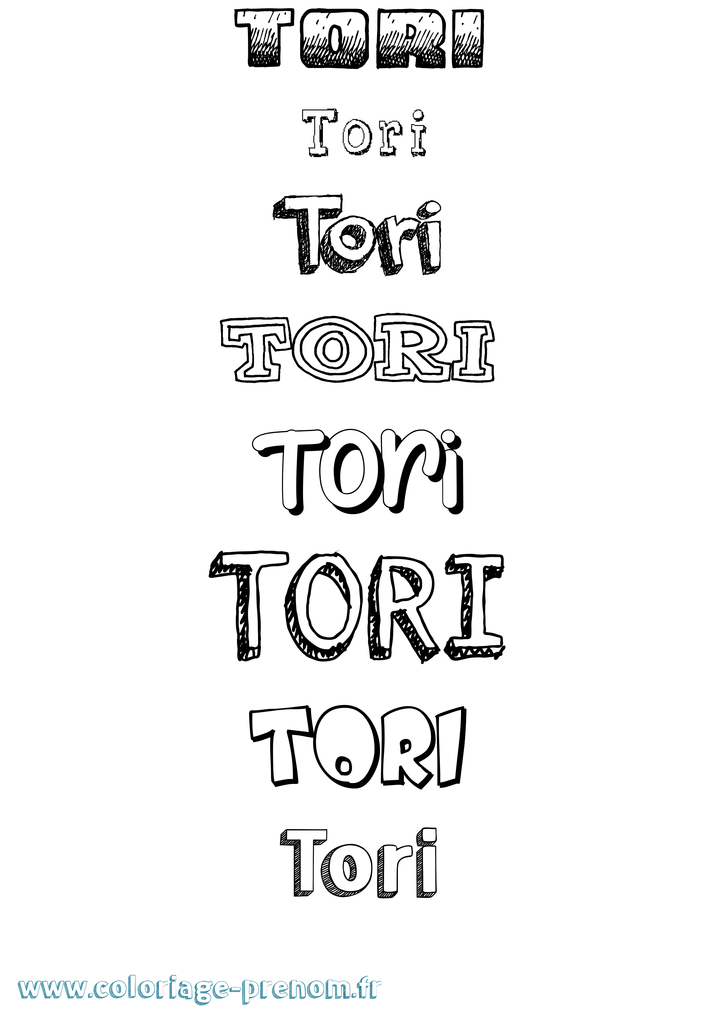 Coloriage Tori Dessiné Coloriage prénom Tori Dessiné