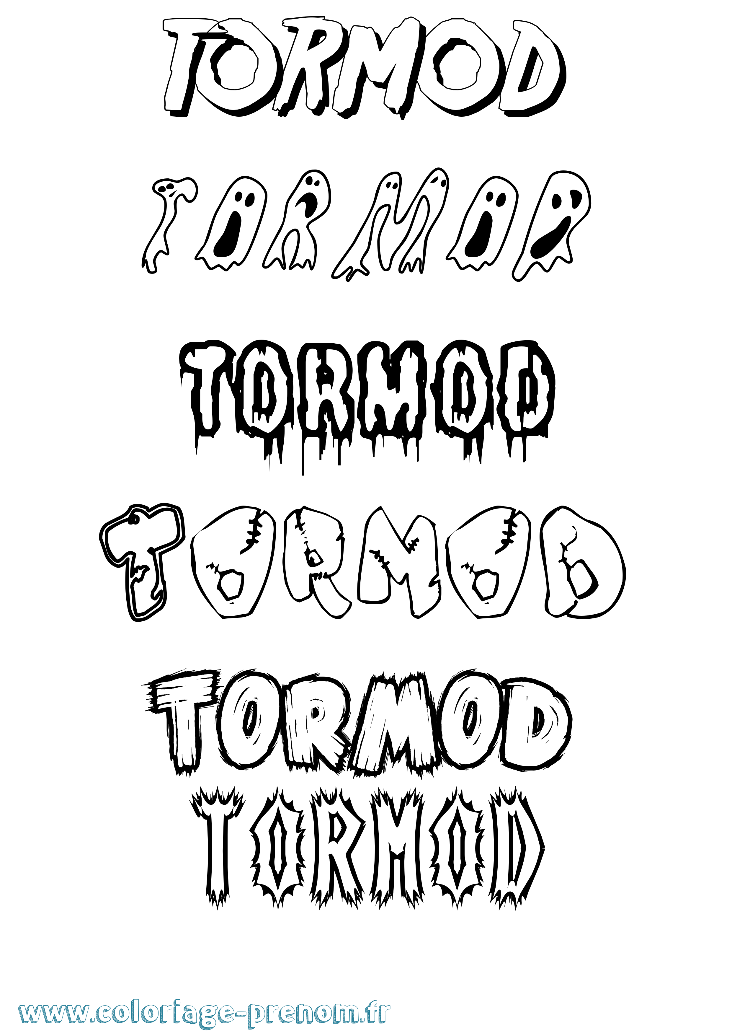 Coloriage prénom Tormod Frisson