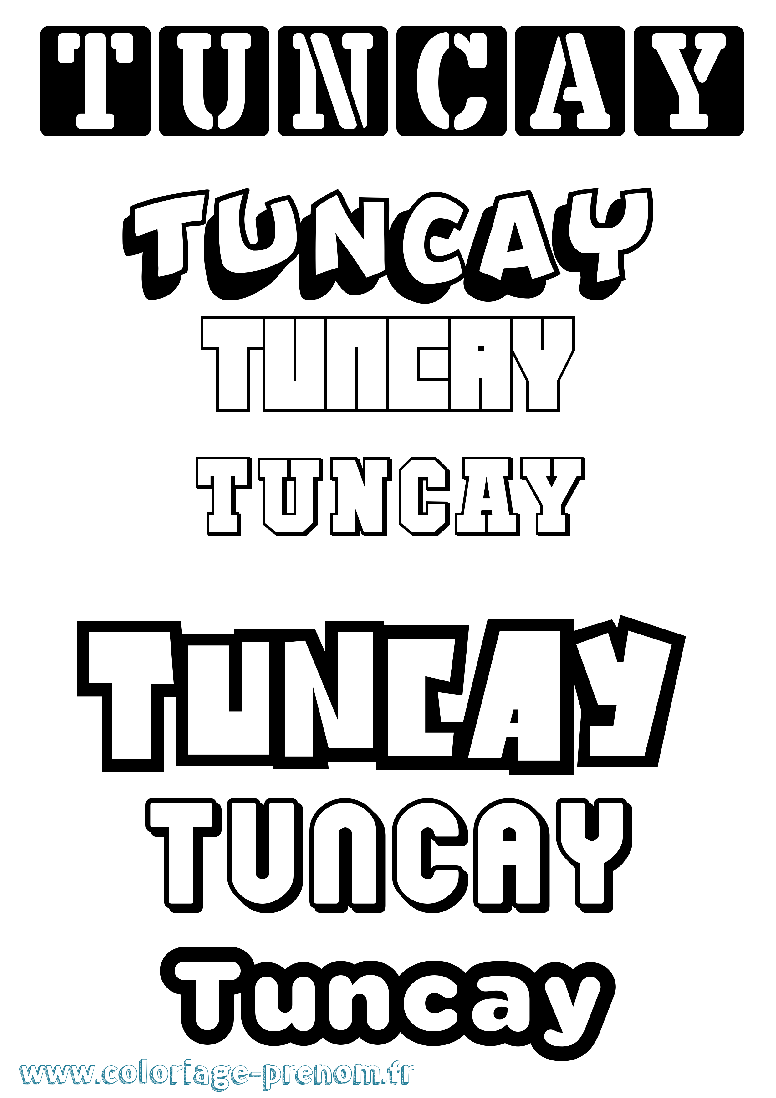 Coloriage Tuncay Simple Coloriage prénom Tuncay Simple