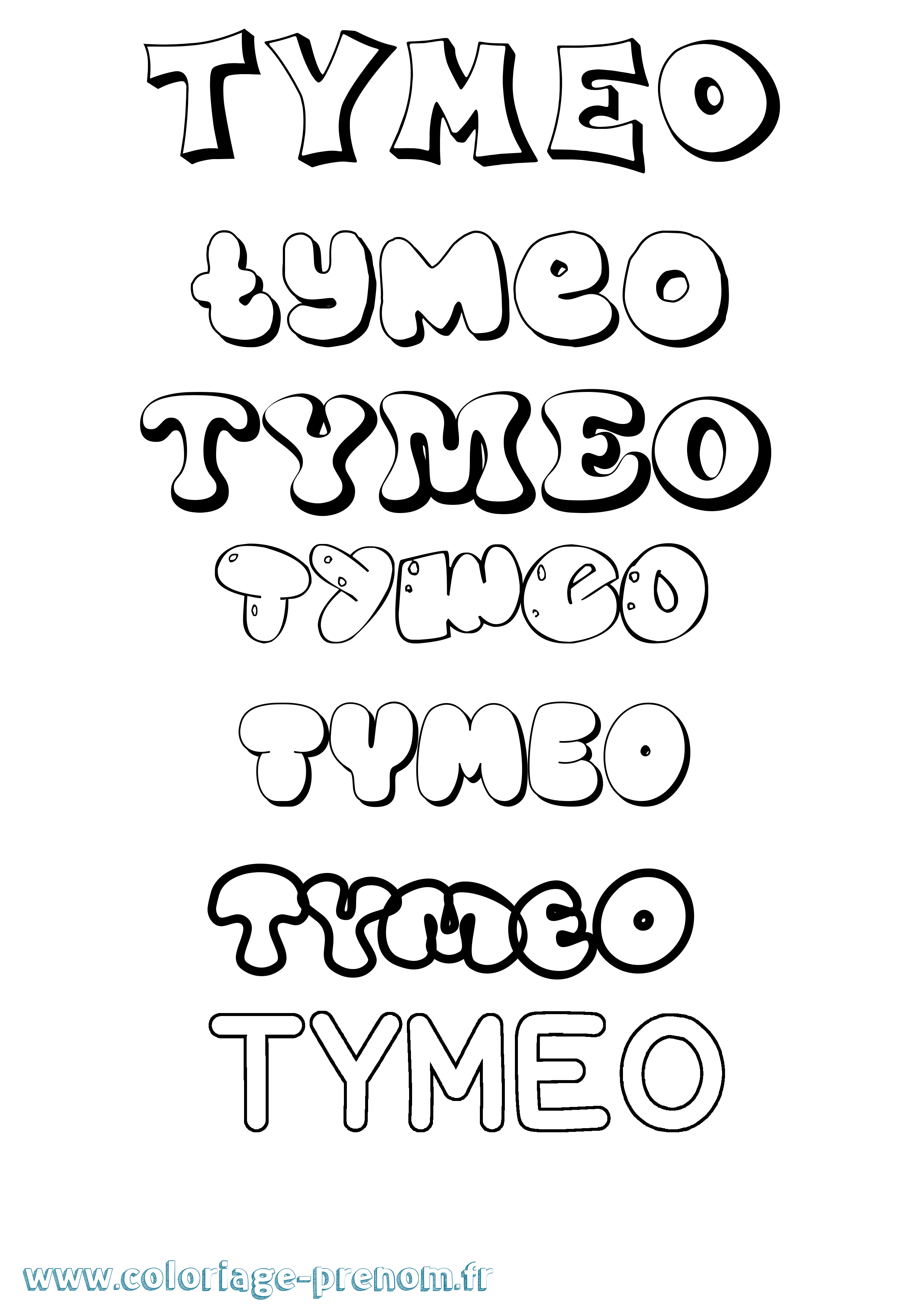 Coloriage prénom Tymeo