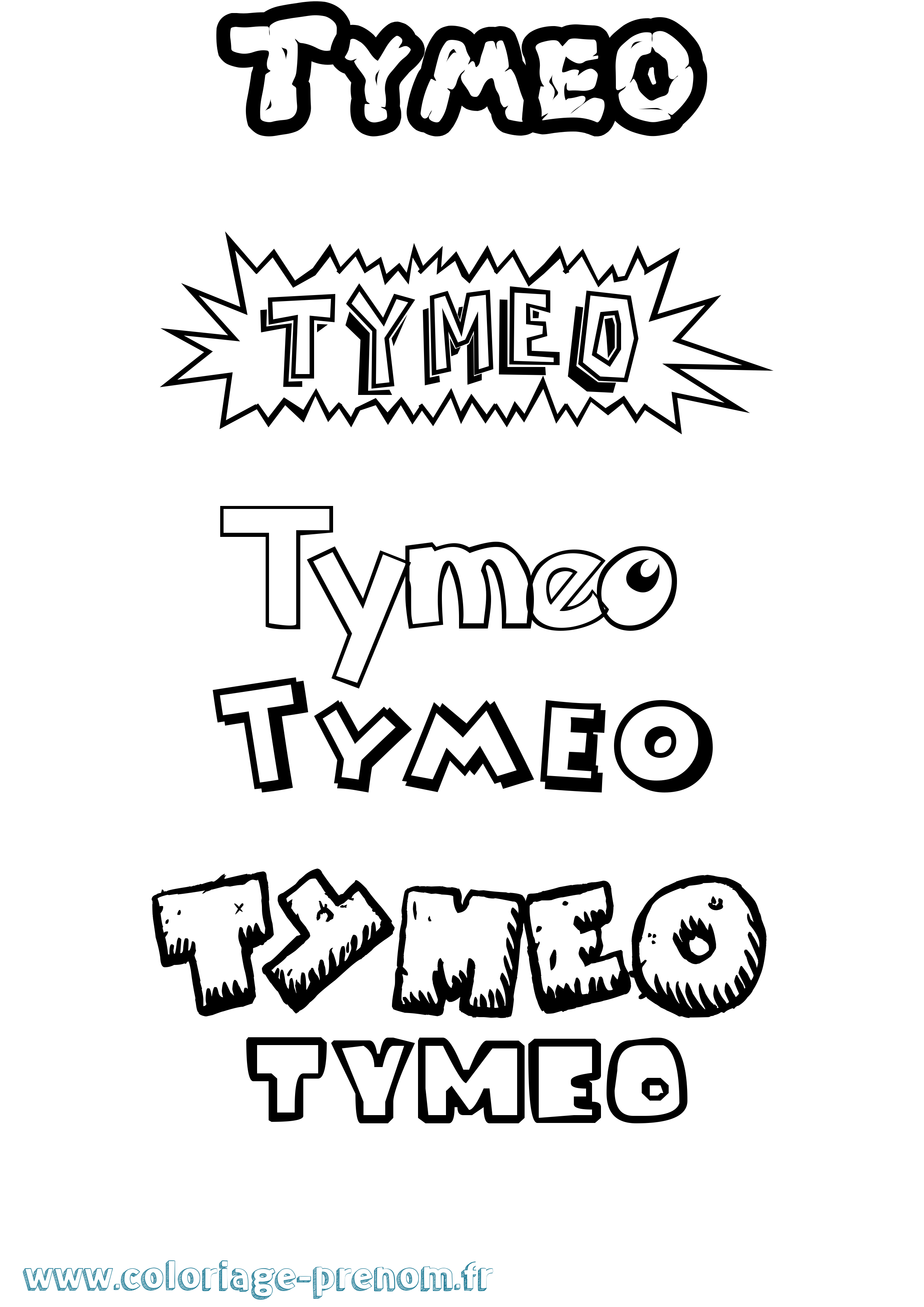 Coloriage prénom Tymeo