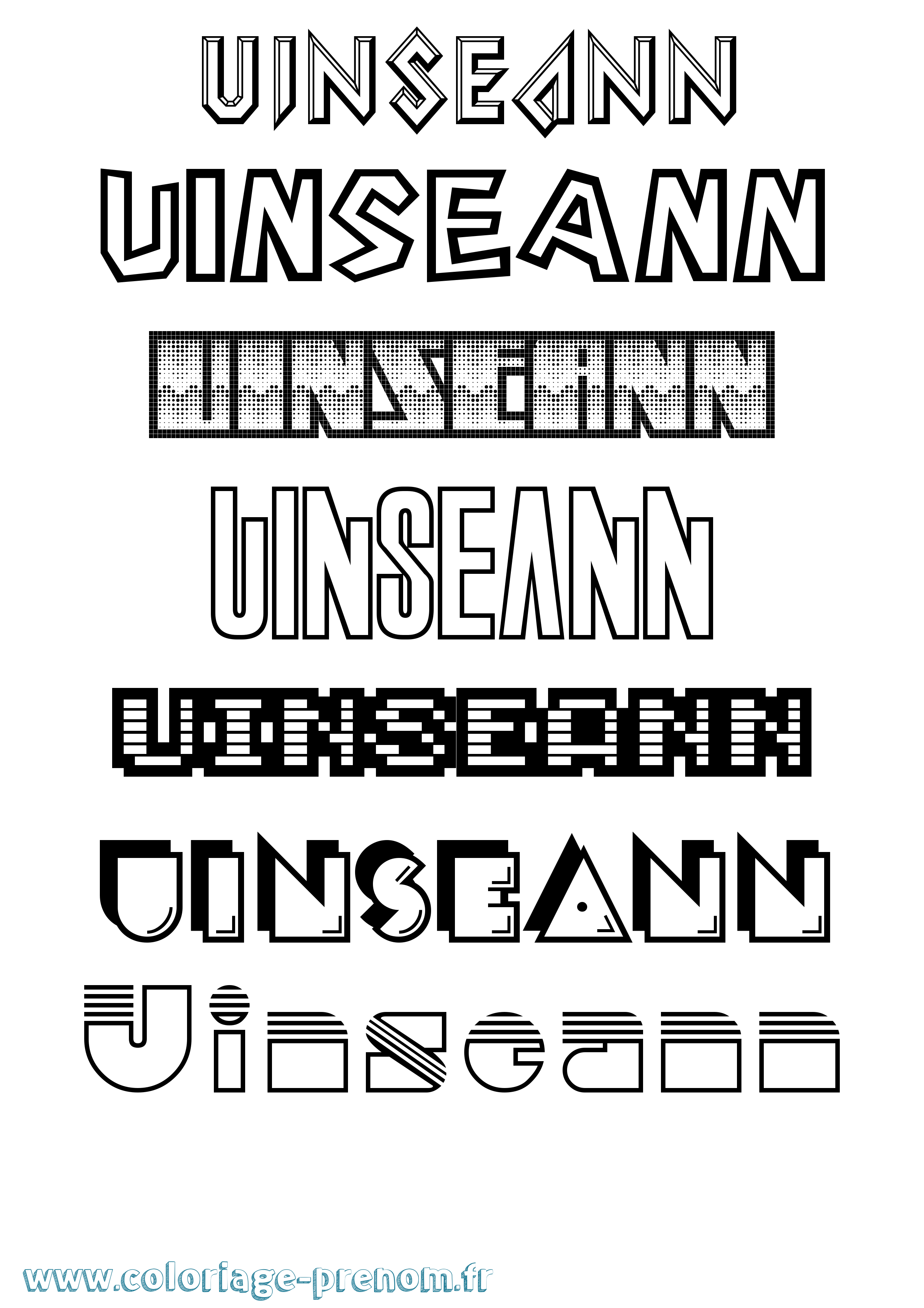 Coloriage Uinseann Jeux Vidéos Coloriage prénom Uinseann Jeux Vidéos
