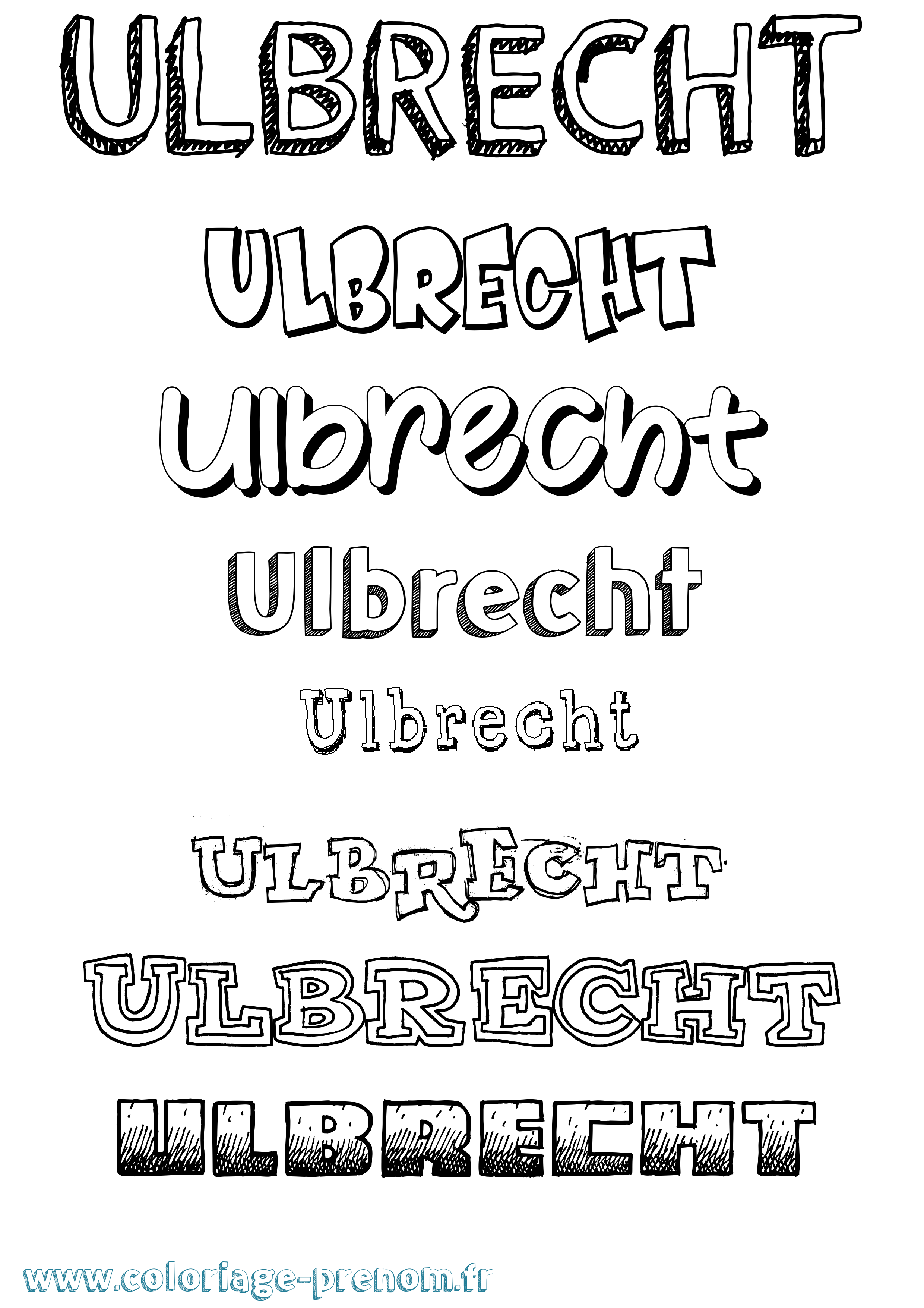 Coloriage prénom Ulbrecht Dessiné