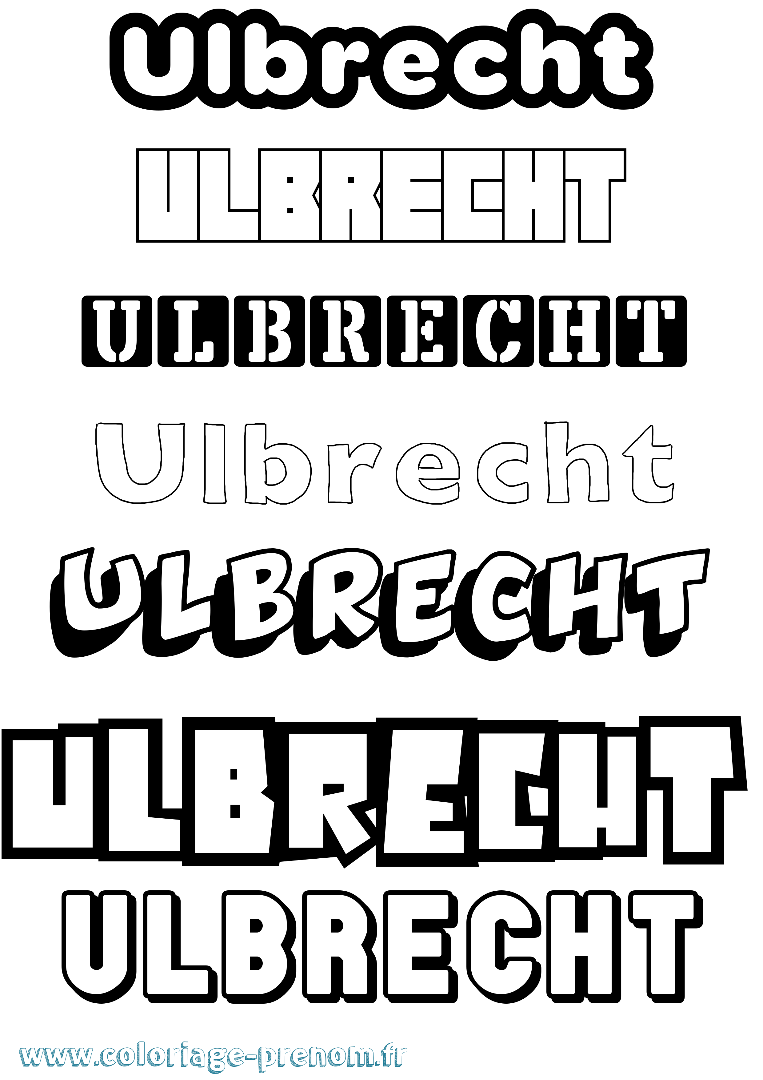 Coloriage prénom Ulbrecht Simple