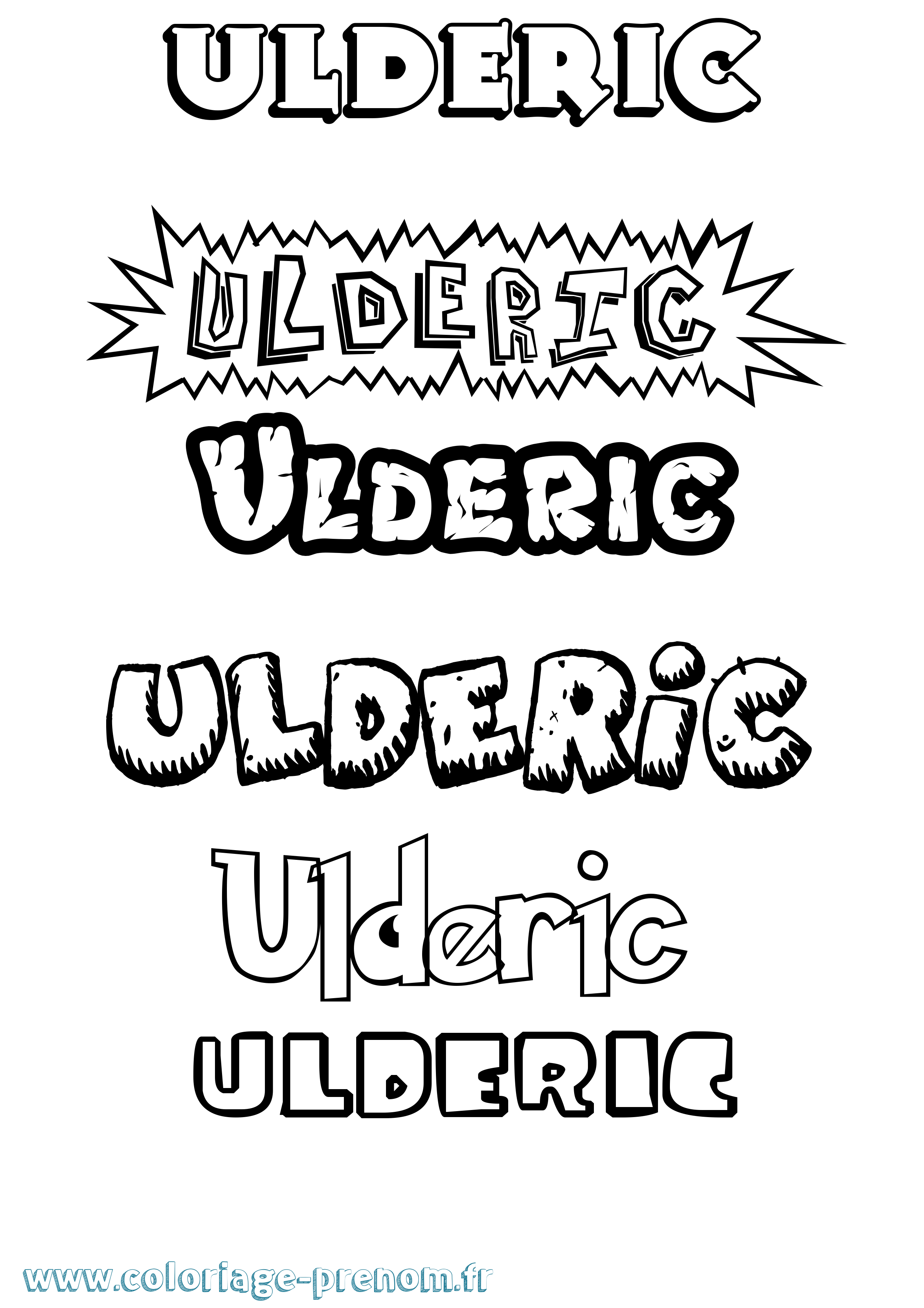 Coloriage prénom Ulderic Dessin Animé
