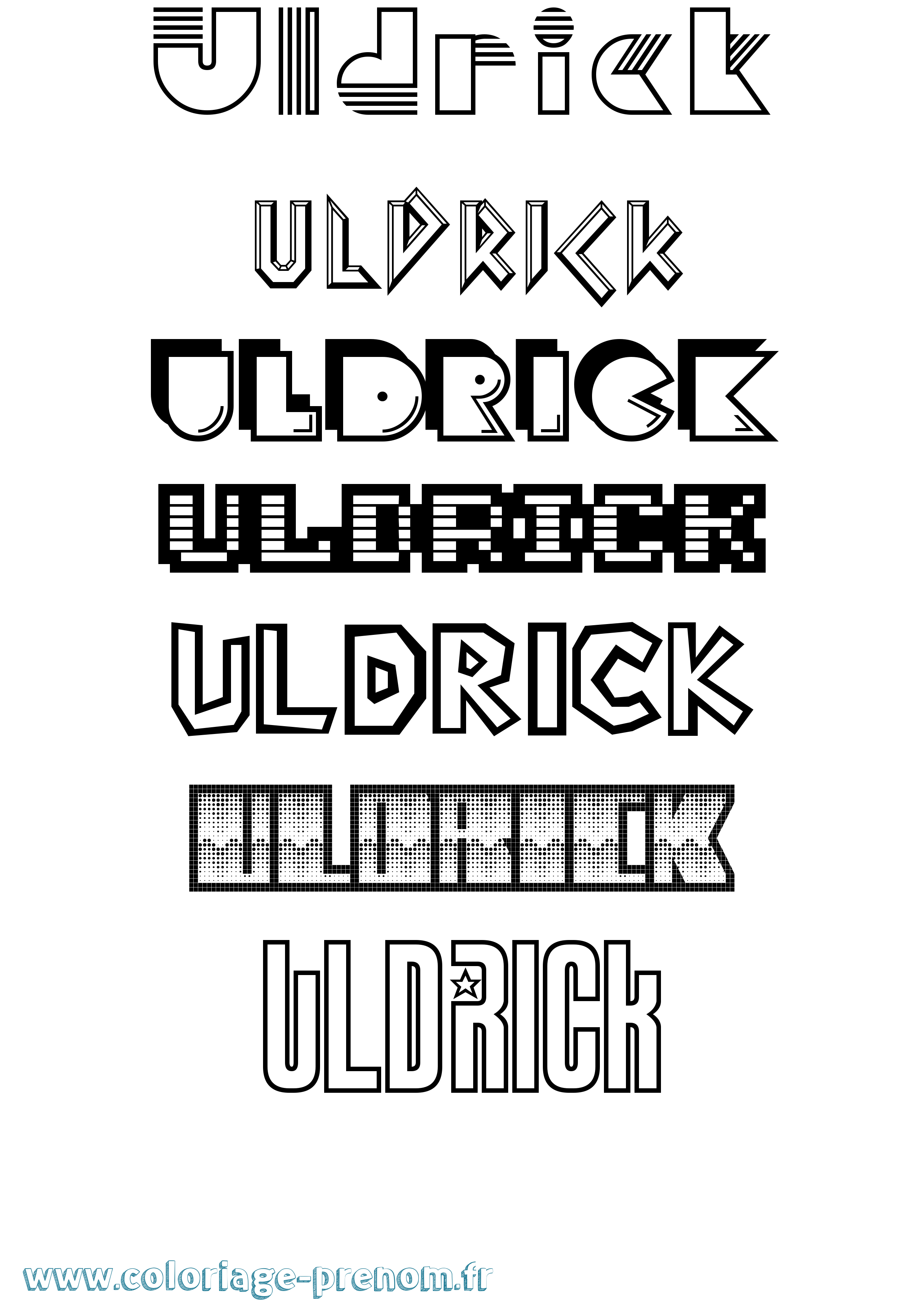 Coloriage Uldrick Jeux Vidéos Coloriage prénom Uldrick Jeux Vidéos