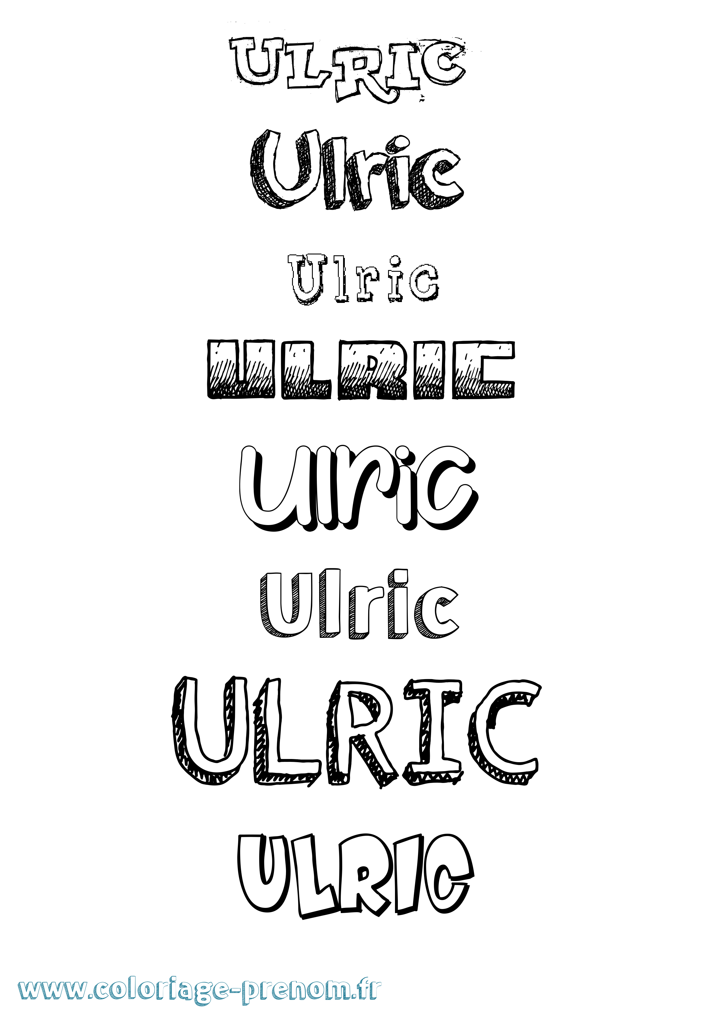 Coloriage Ulric Dessiné Coloriage prénom Ulric Dessiné
