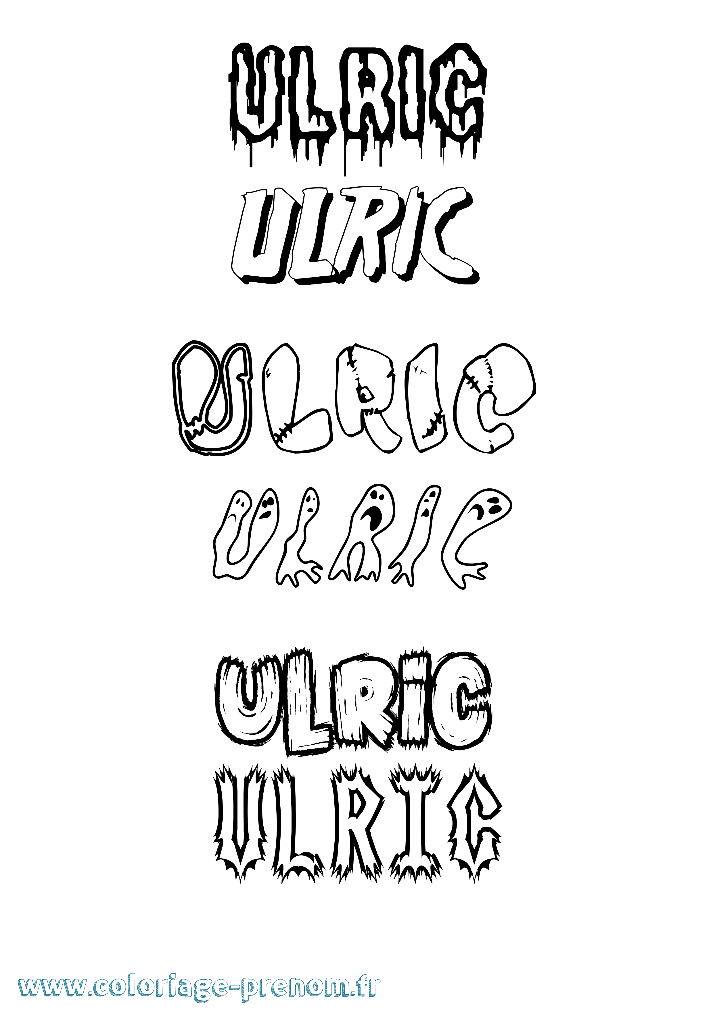 Coloriage Ulric Frisson Coloriage prénom Ulric Frisson