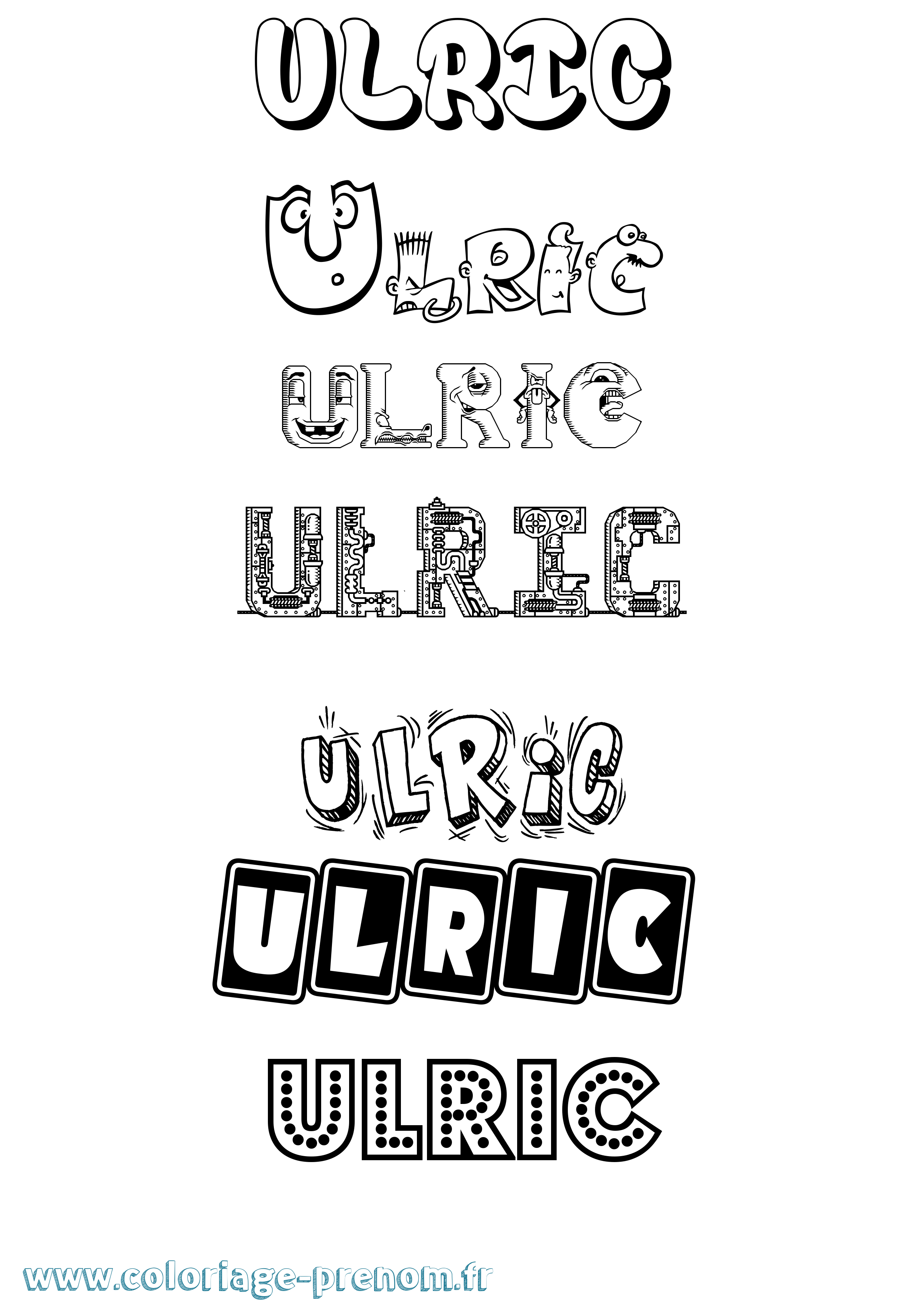 Coloriage Ulric Fun Coloriage prénom Ulric Fun