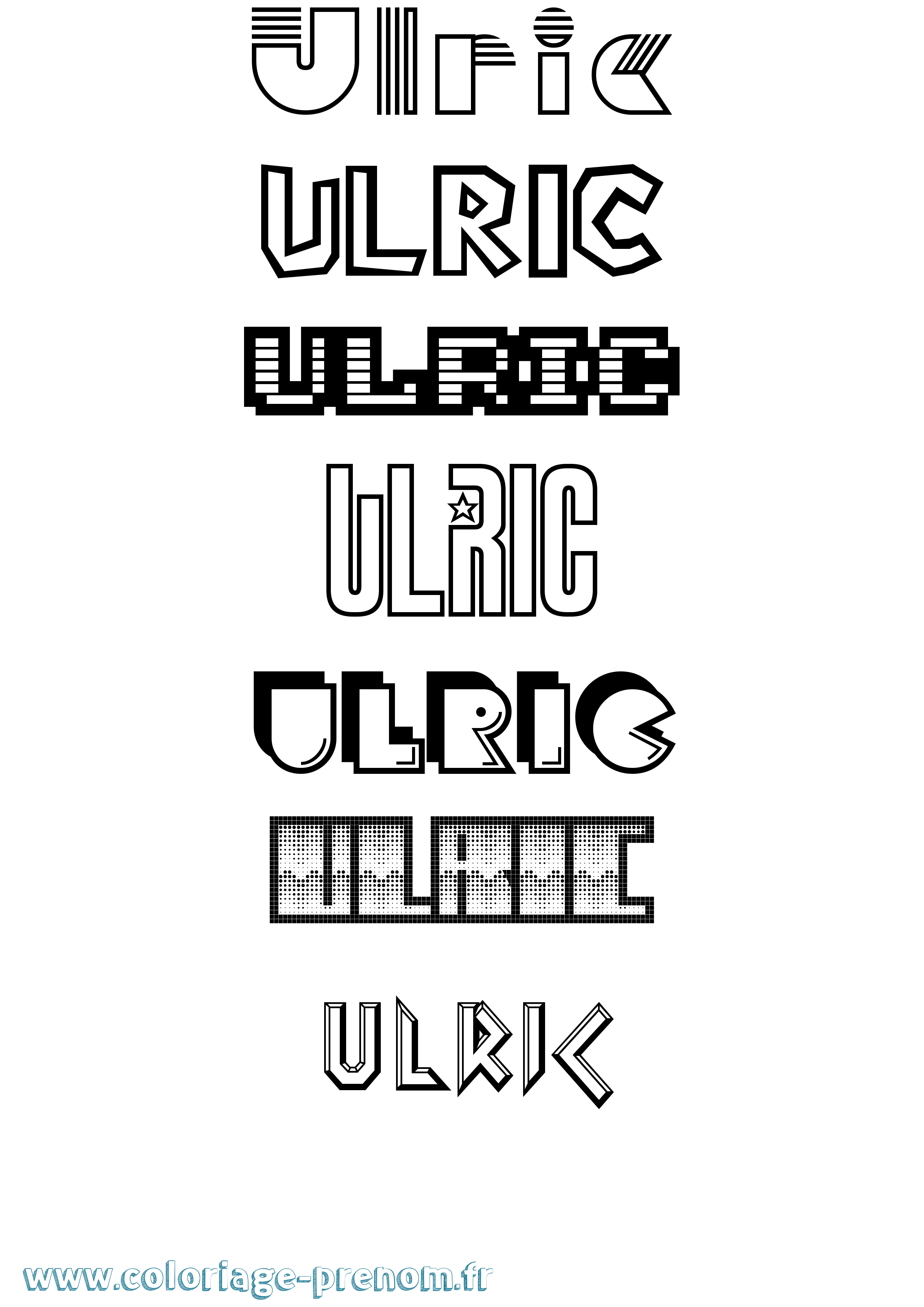 Coloriage Ulric Jeux Vidéos Coloriage prénom Ulric Jeux Vidéos