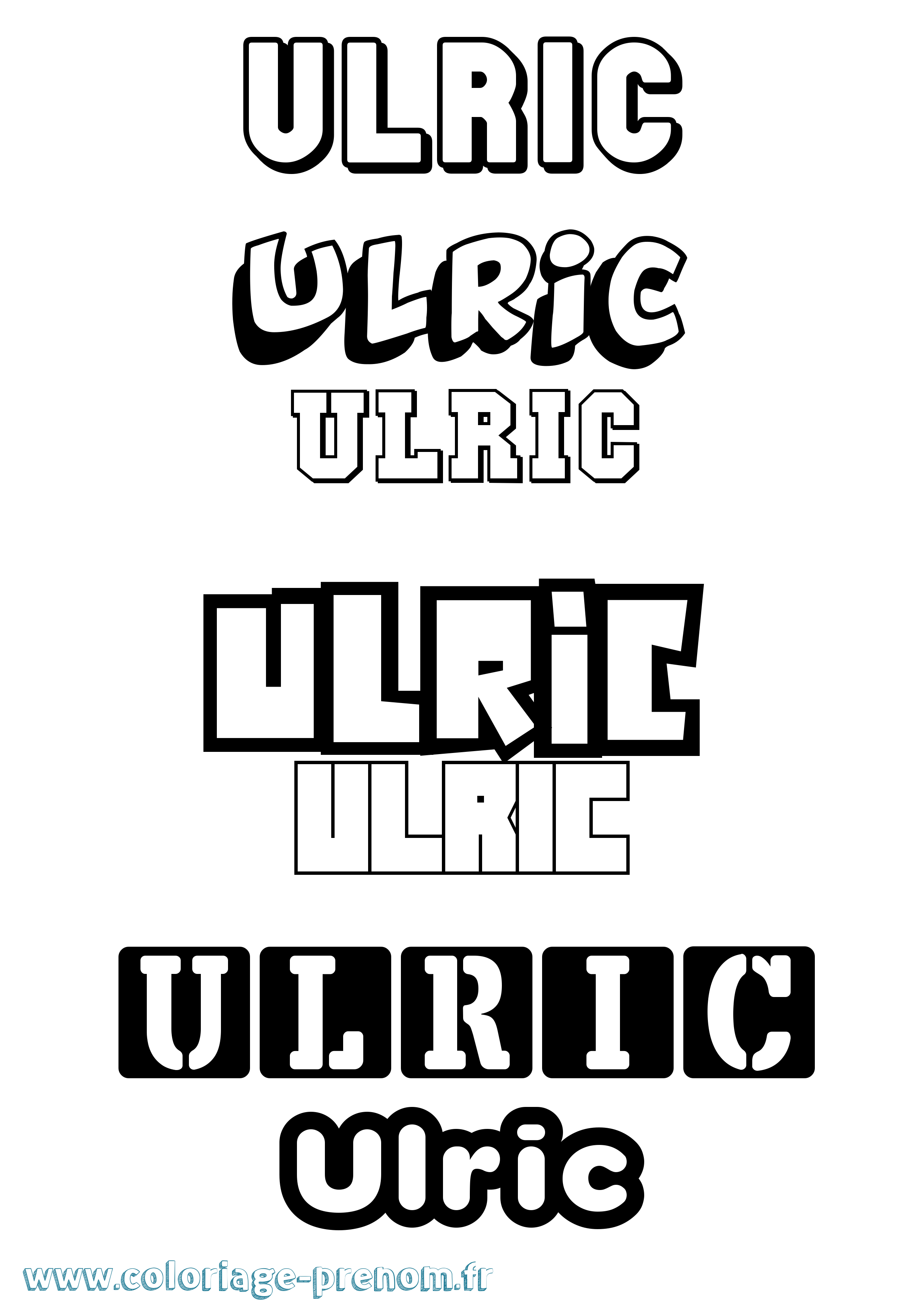 Coloriage Ulric Simple Coloriage prénom Ulric Simple