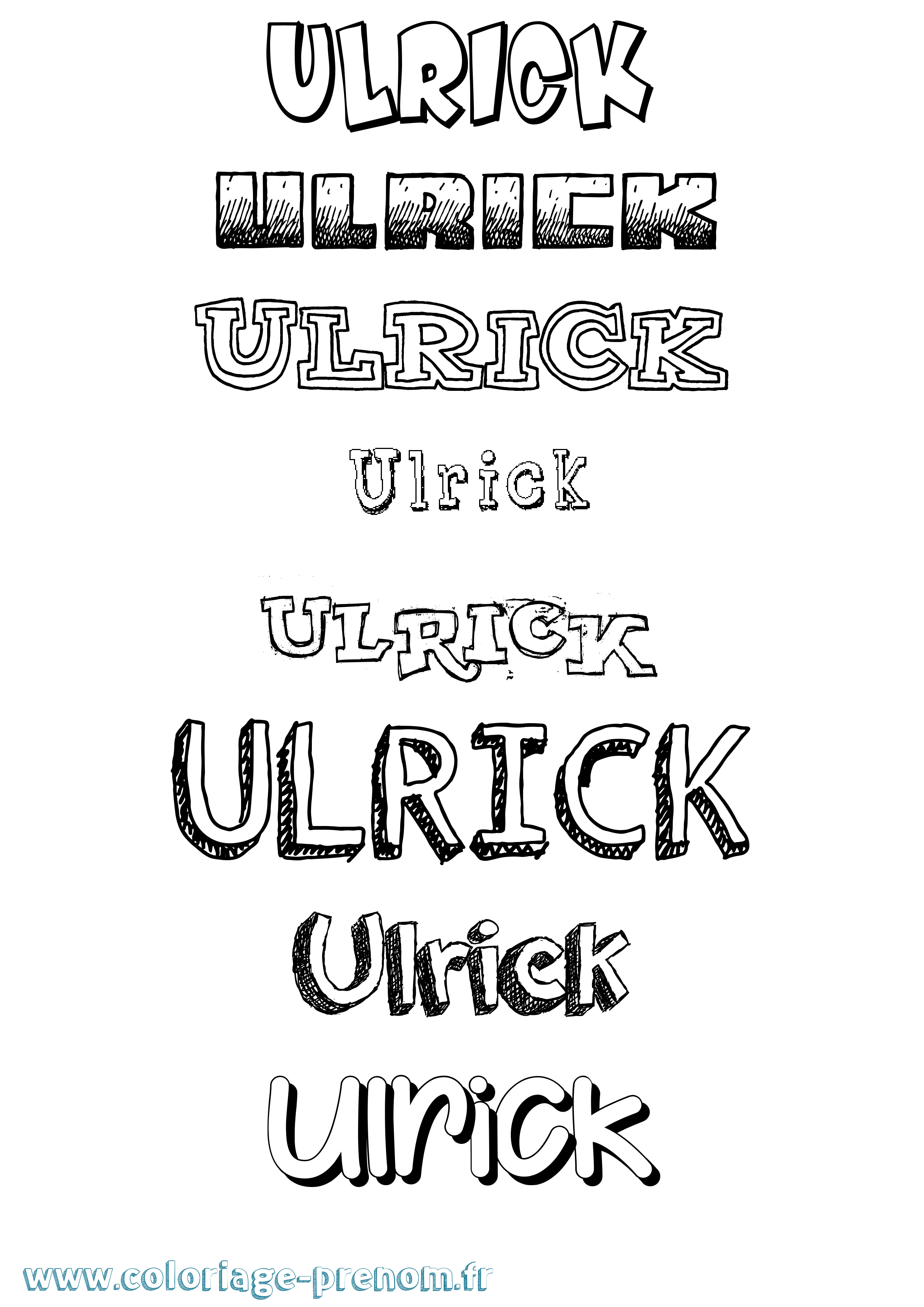 Coloriage prénom Ulrick Dessiné