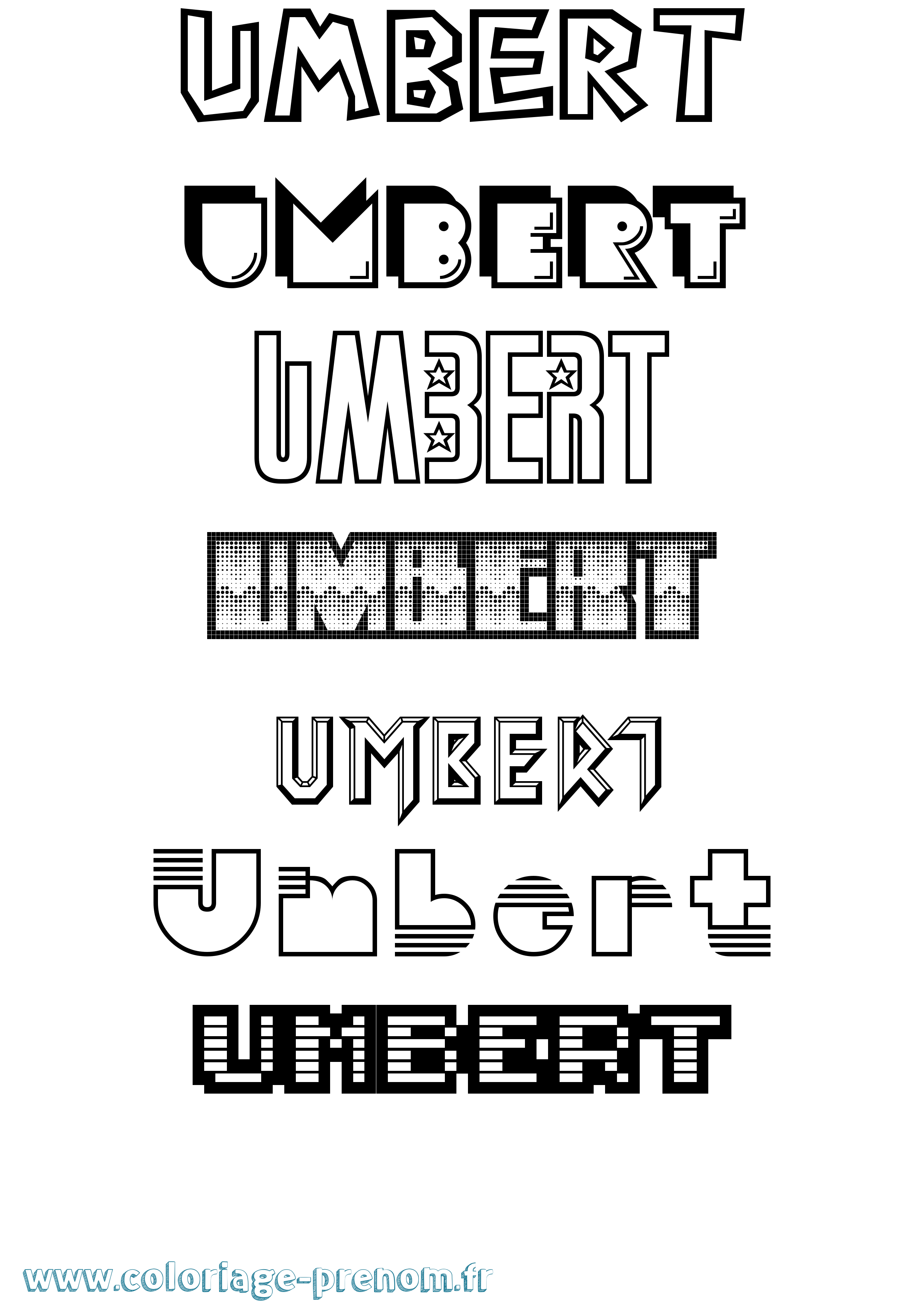 Coloriage Umbert Jeux Vidéos Coloriage prénom Umbert Jeux Vidéos