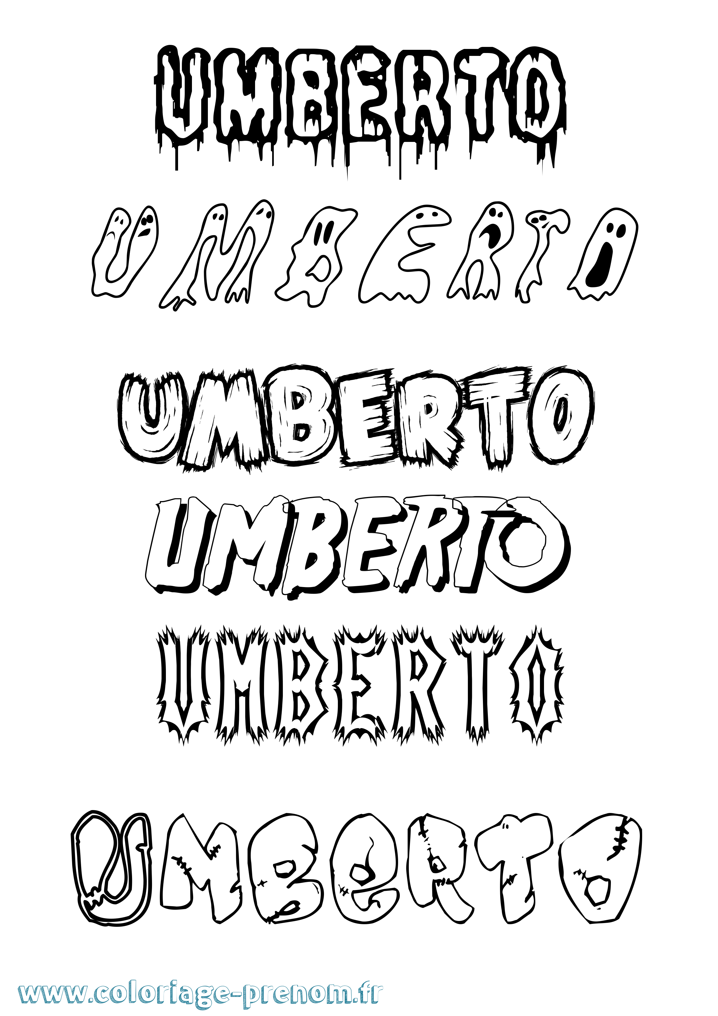 Coloriage prénom Umberto Frisson