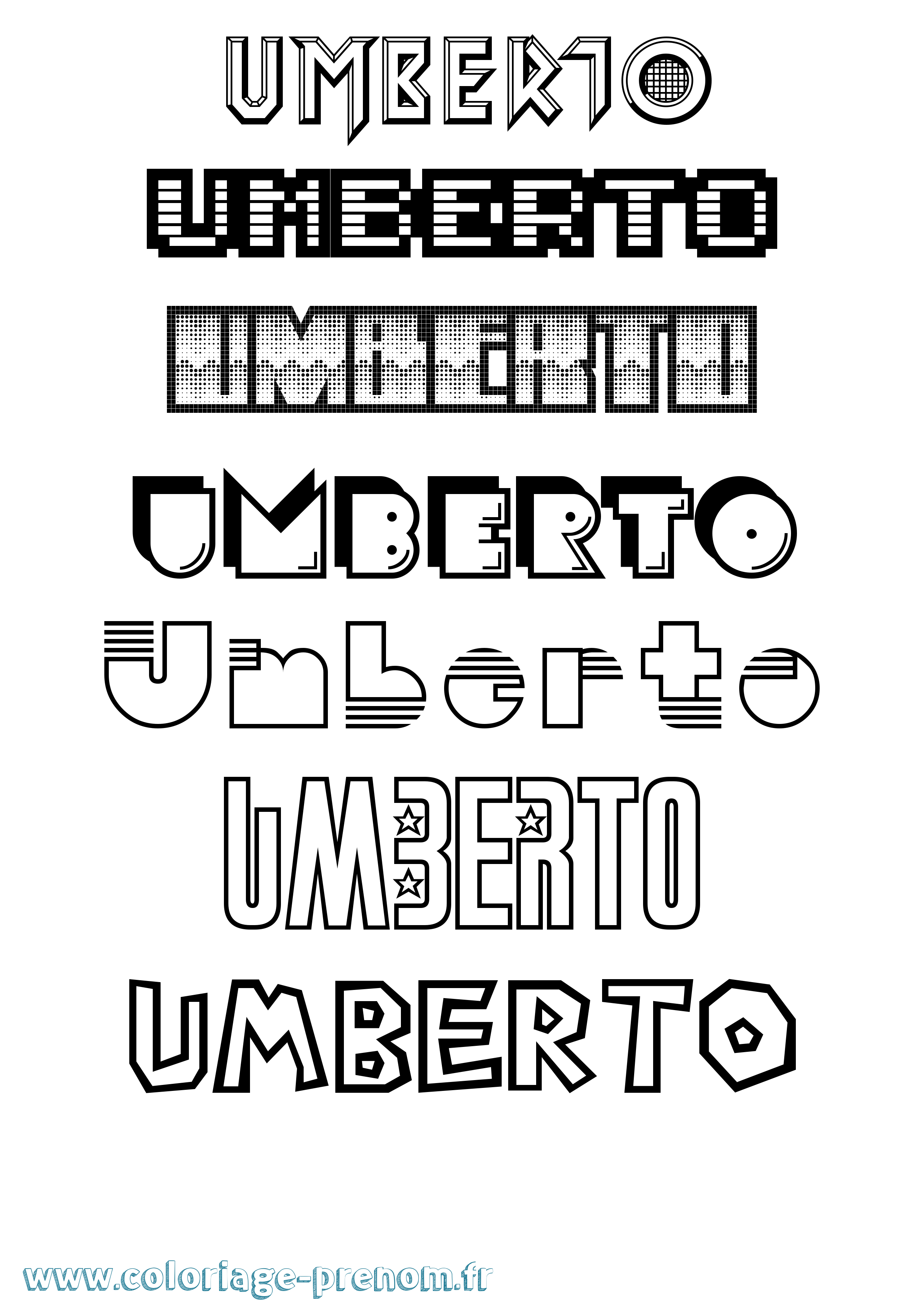 Coloriage Umberto Jeux Vidéos Coloriage prénom Umberto Jeux Vidéos