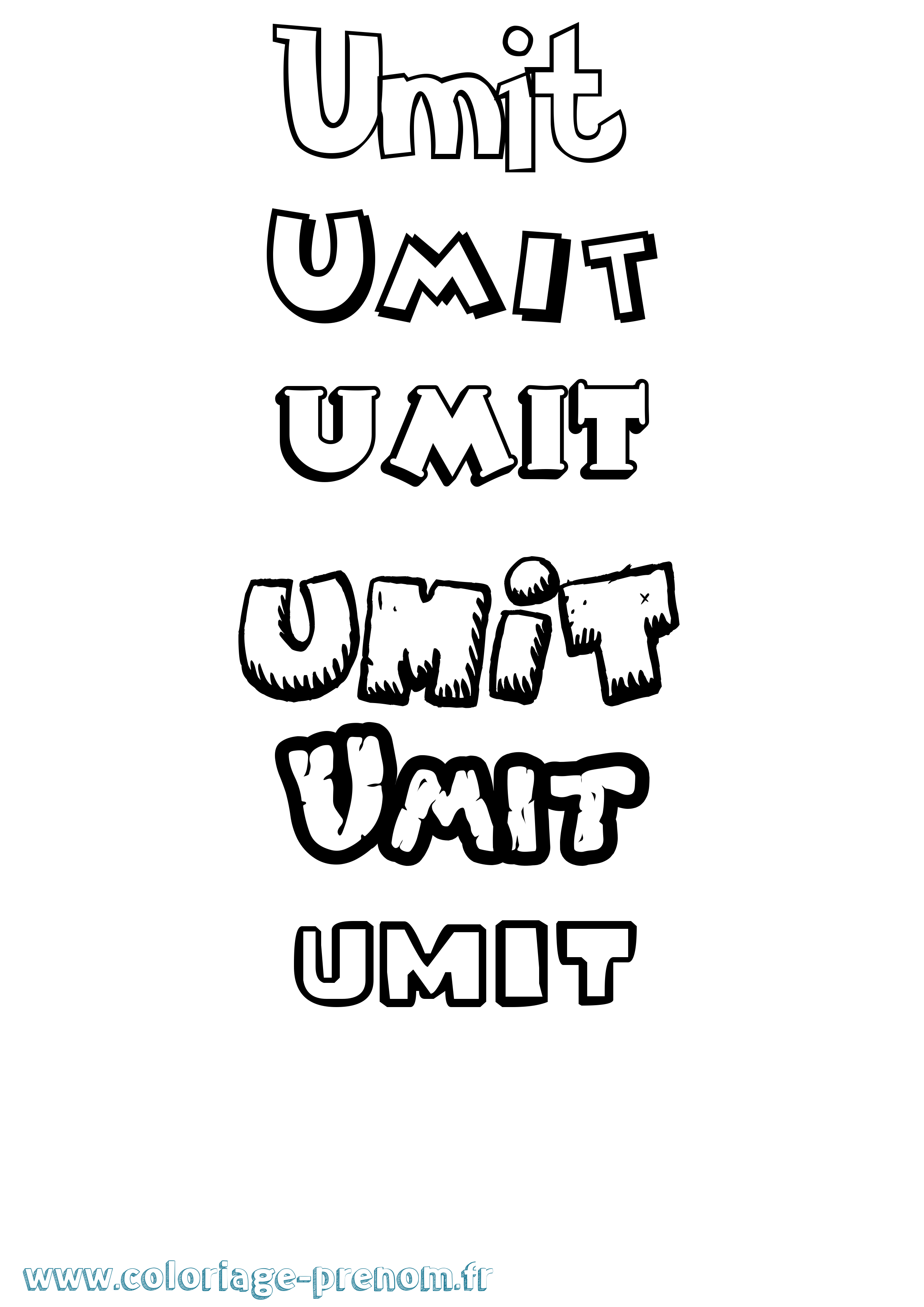 Coloriage prénom Umit Dessin Animé