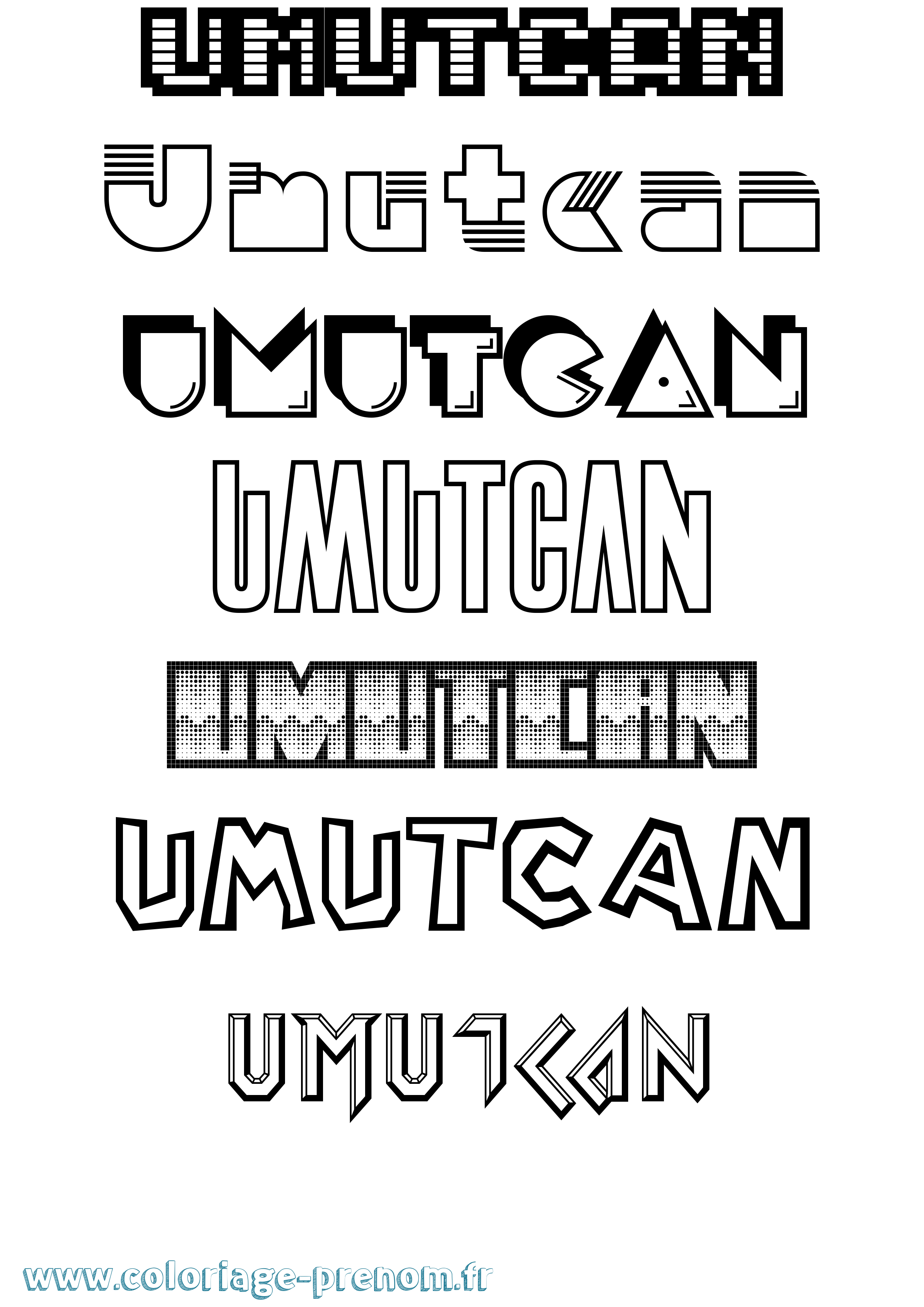 Coloriage Umutcan Jeux Vidéos Coloriage prénom Umutcan Jeux Vidéos