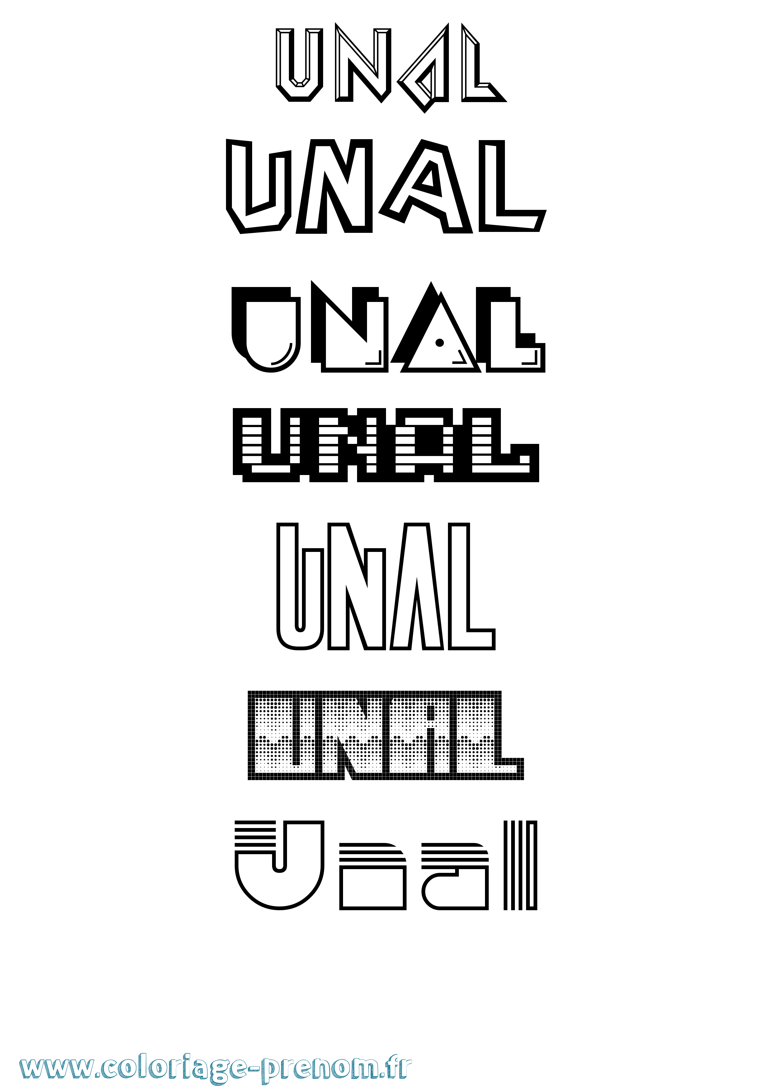 Coloriage Unal Jeux Vidéos Coloriage prénom Unal Jeux Vidéos