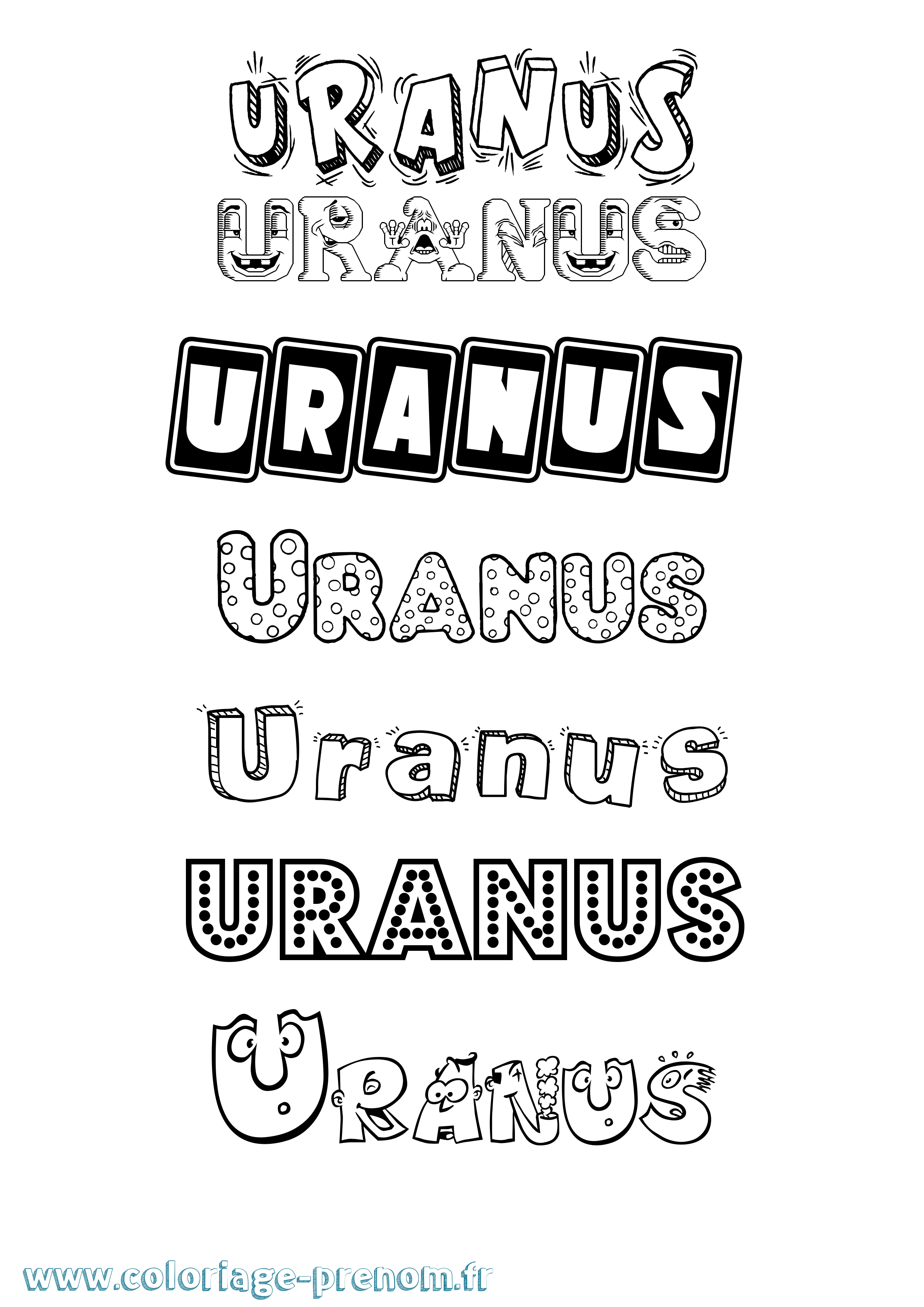 Coloriage prénom Uranus Imprimer ce coloriage Fun