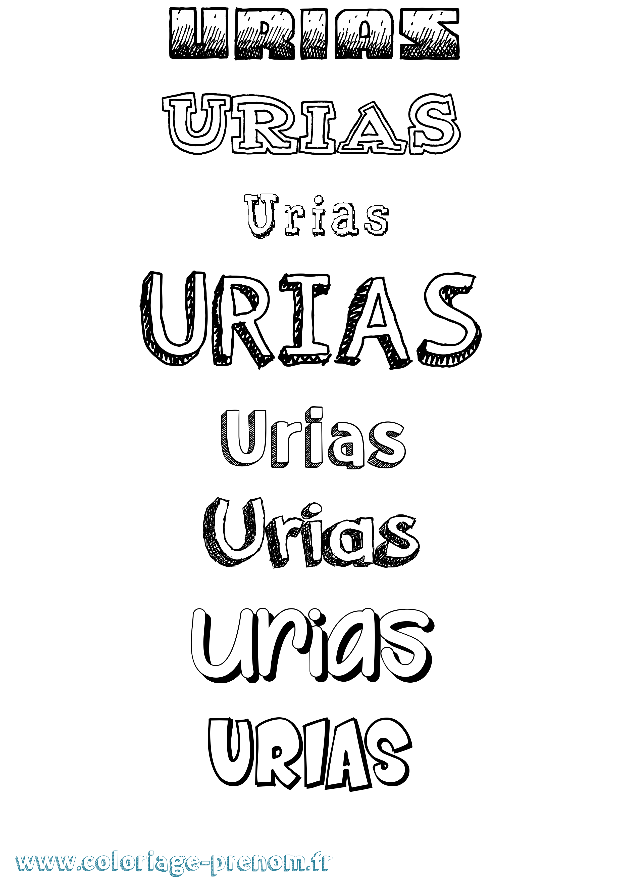 Coloriage Urias Dessiné Coloriage prénom Urias Dessiné