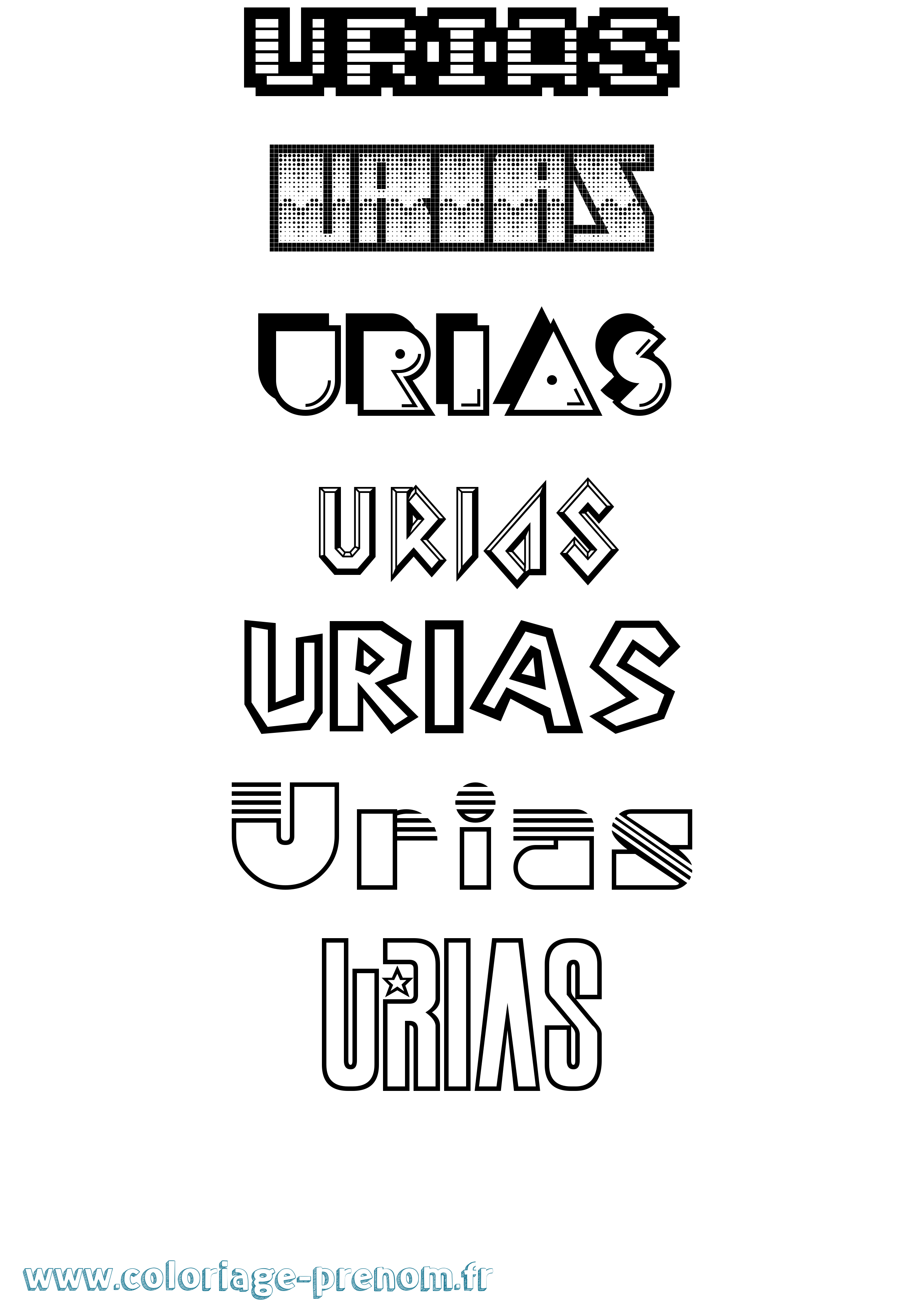 Coloriage Urias Jeux Vidéos Coloriage prénom Urias Jeux Vidéos