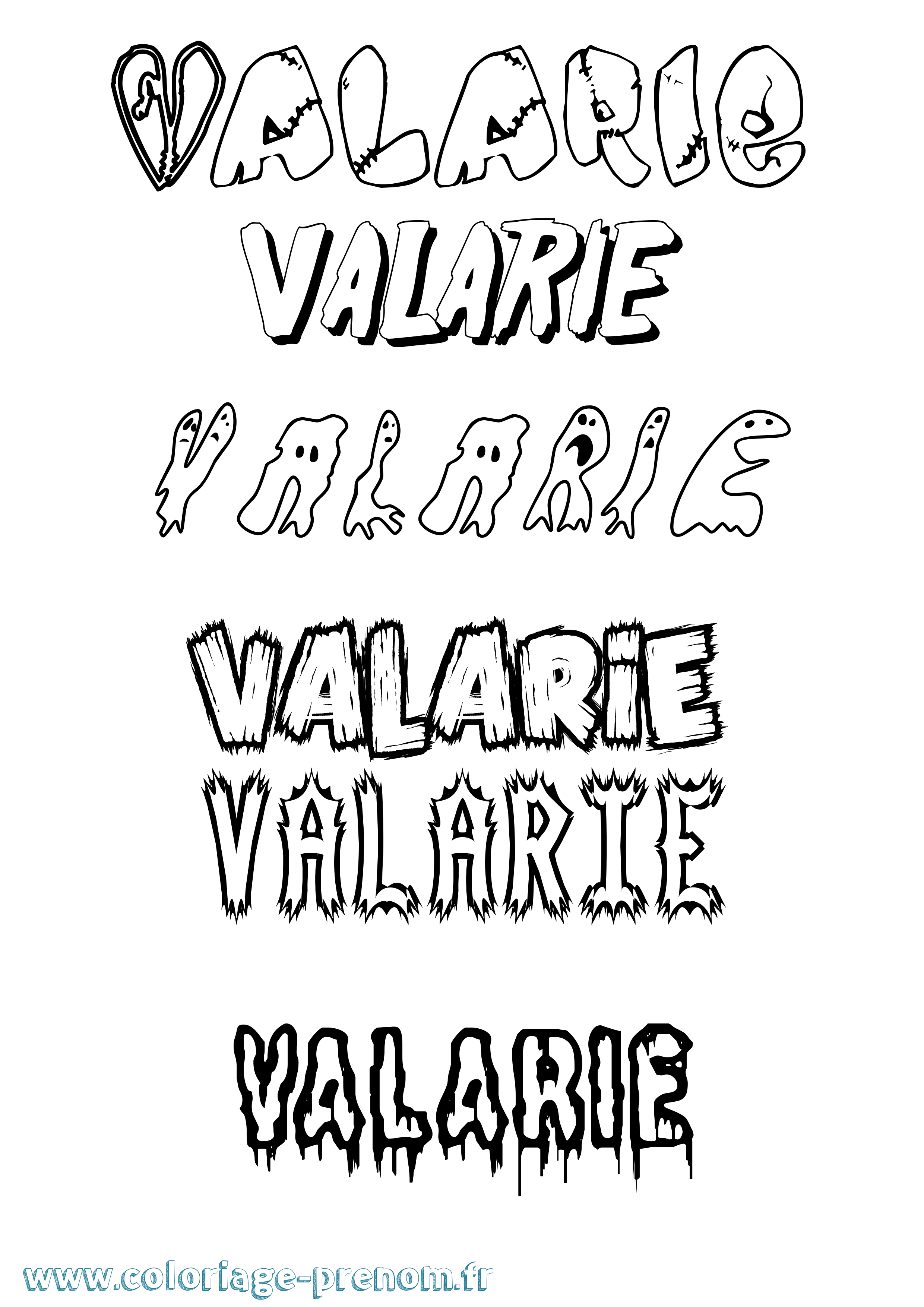 Coloriage Valarie Frisson Coloriage prénom Valarie Frisson
