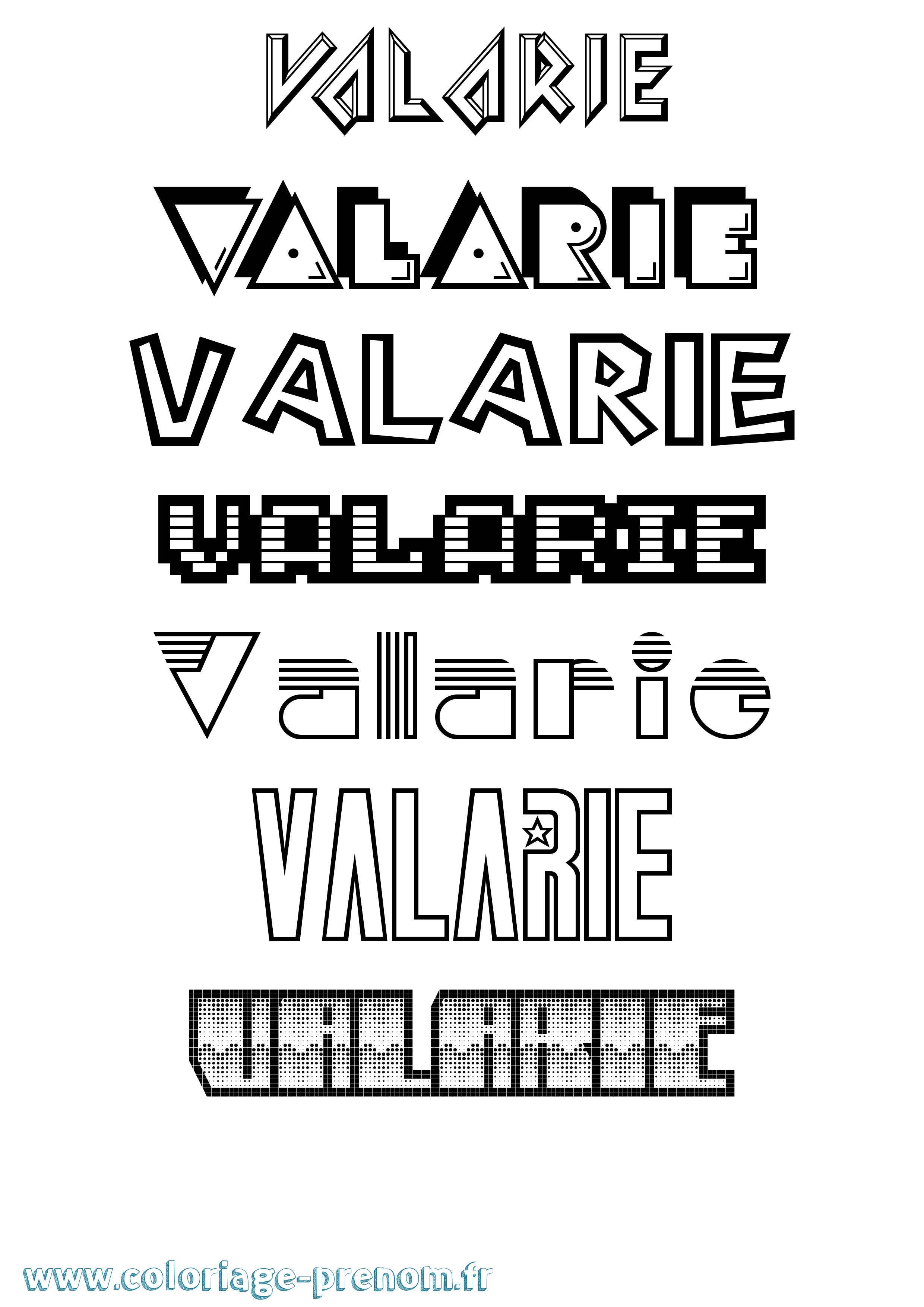 Coloriage Valarie Jeux Vidéos Coloriage prénom Valarie Jeux Vidéos