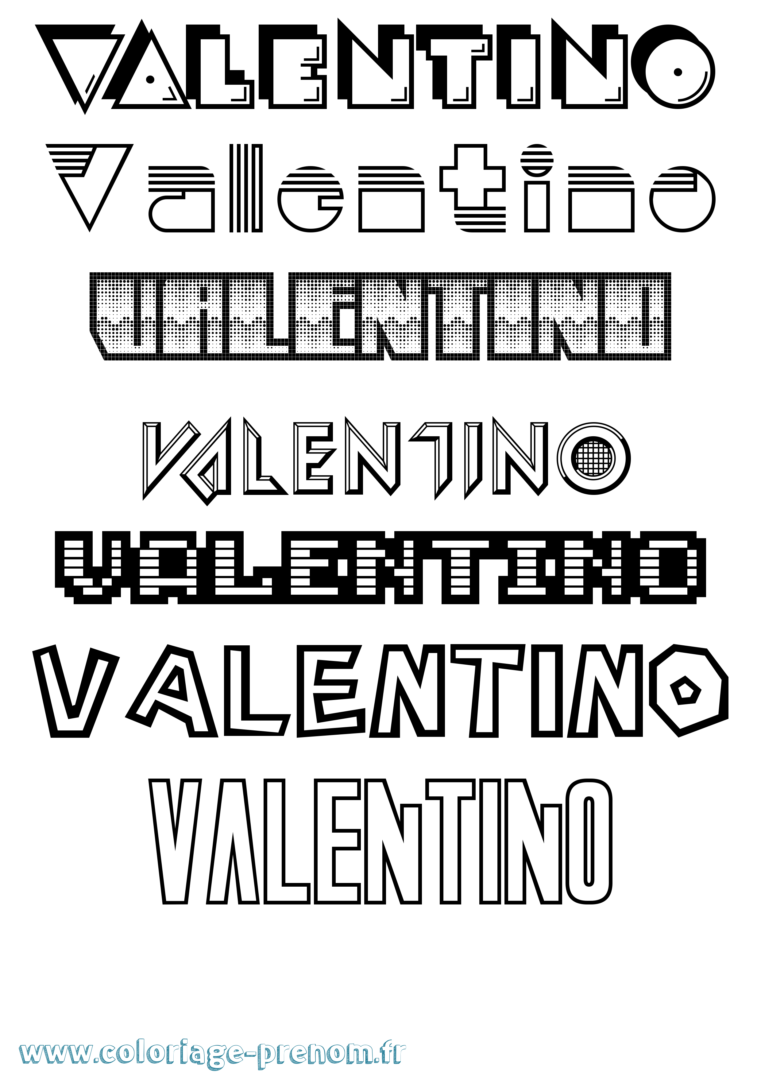 Coloriage Valentino Jeux Vidéos Coloriage prénom Valentino Jeux Vidéos