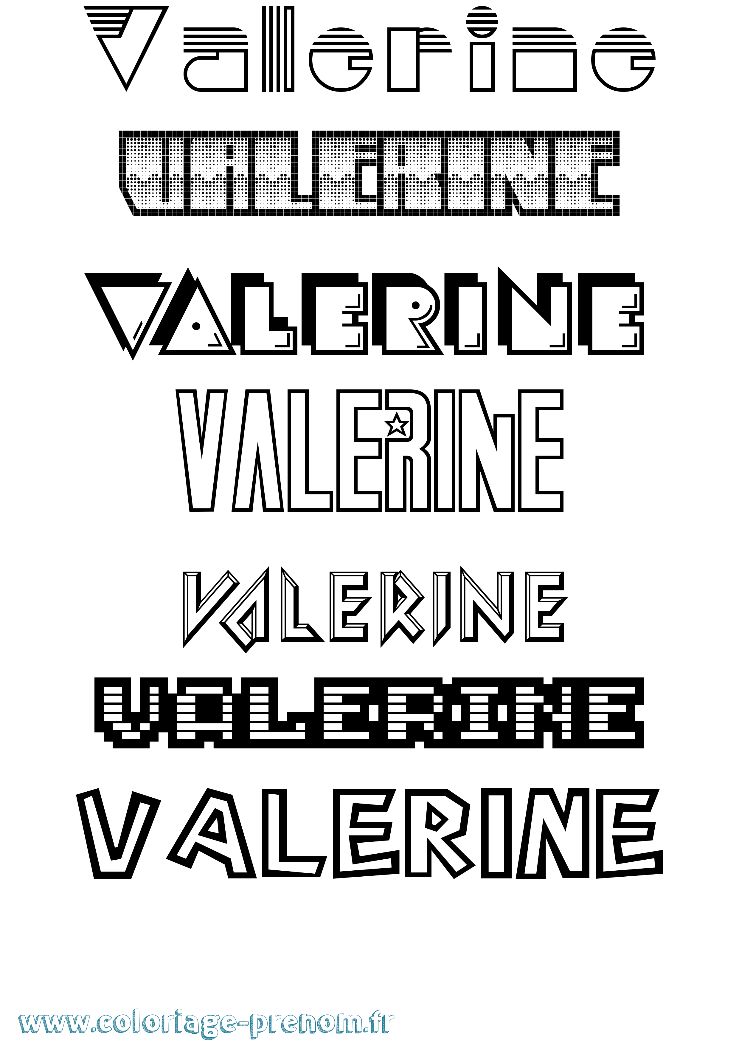 Coloriage Valerine Jeux Vidéos Coloriage prénom Valerine Jeux Vidéos
