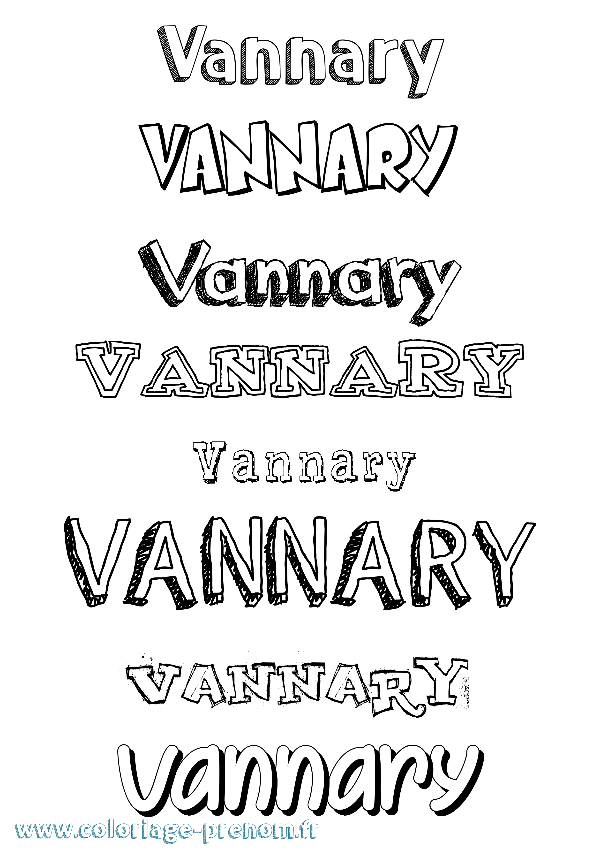 Coloriage Vannary Dessiné Coloriage prénom Vannary Dessiné