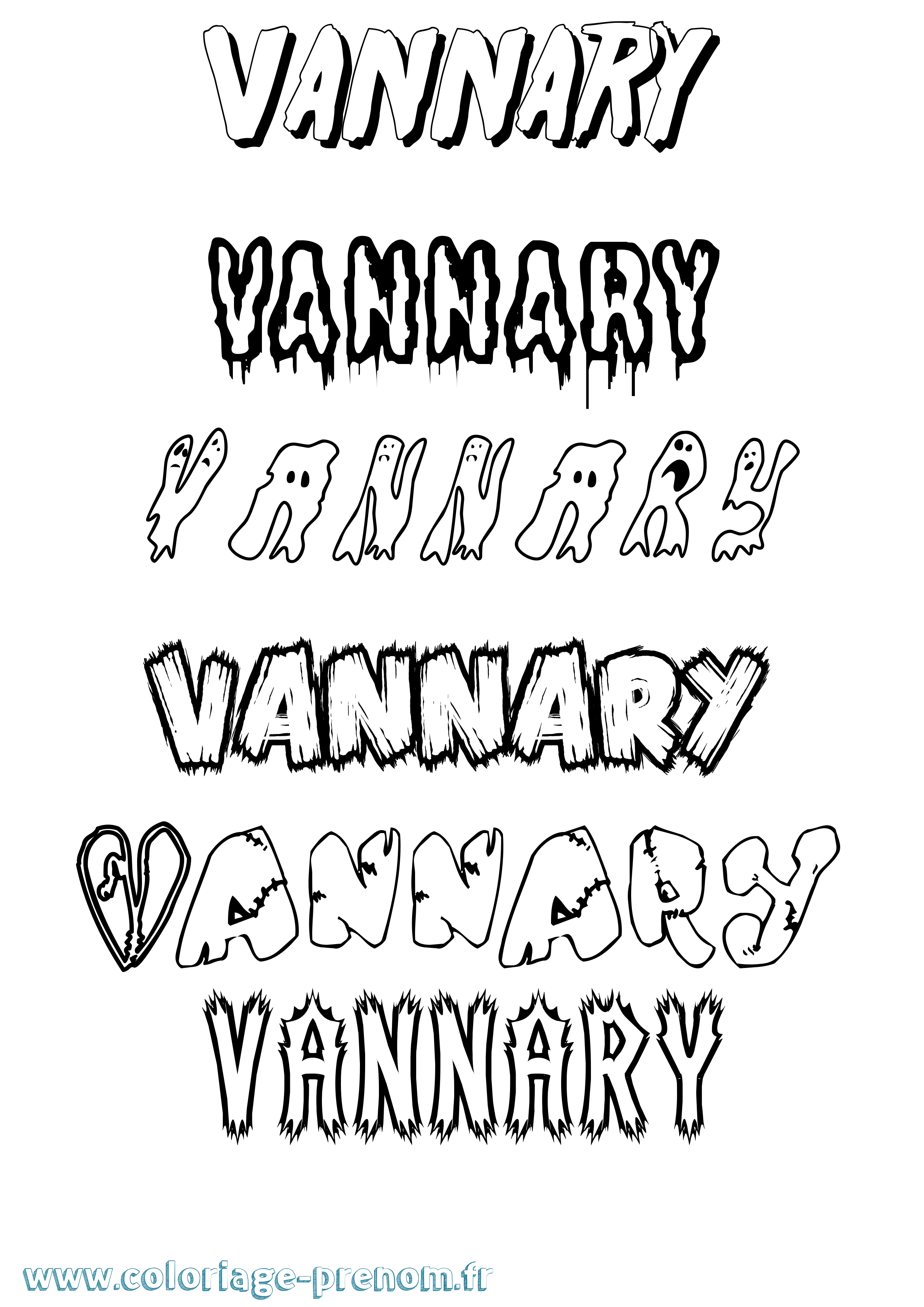 Coloriage Vannary Frisson Coloriage prénom Vannary Frisson