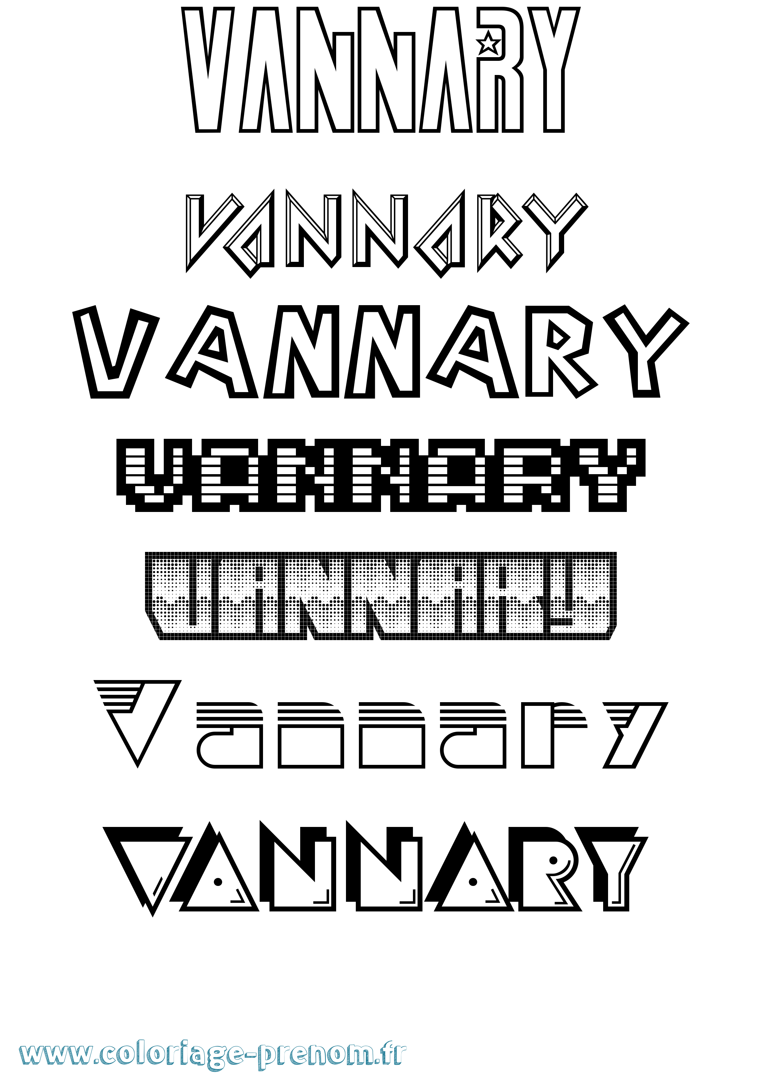 Coloriage Vannary Jeux Vidéos Coloriage prénom Vannary Jeux Vidéos