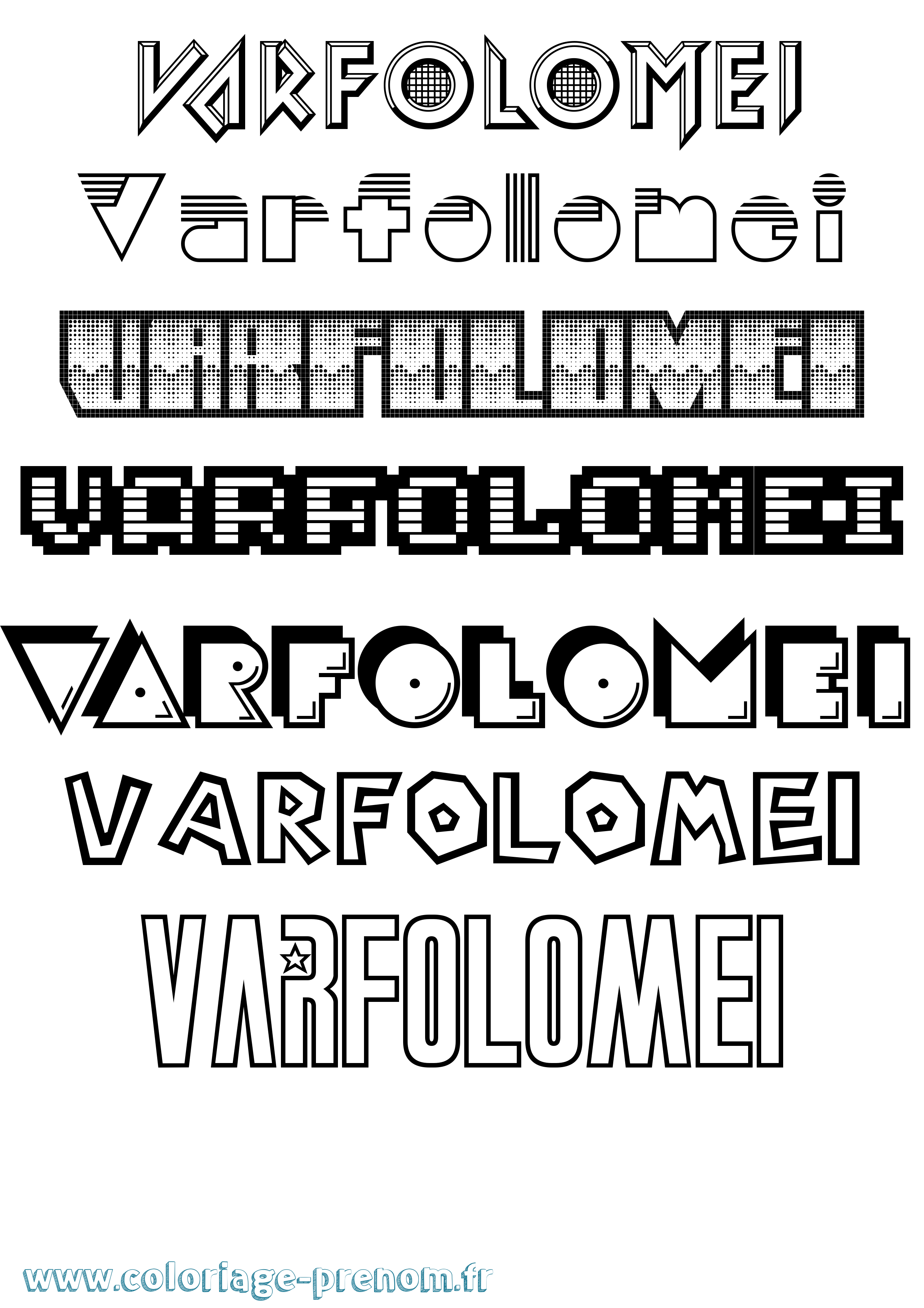 Coloriage Varfolomei Jeux Vidéos Coloriage prénom Varfolomei Jeux Vidéos