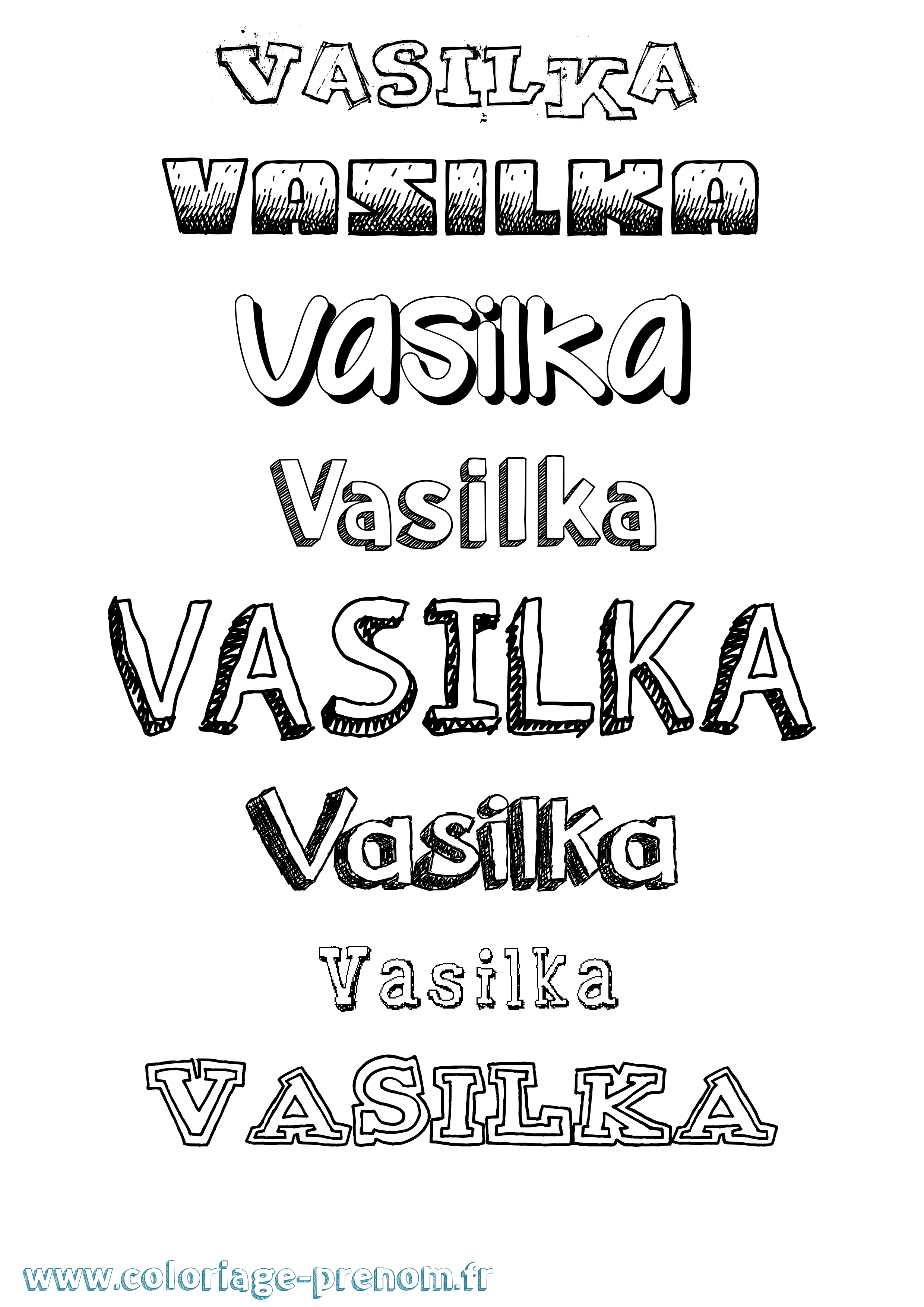 Coloriage Vasilka Dessiné Coloriage prénom Vasilka Dessiné