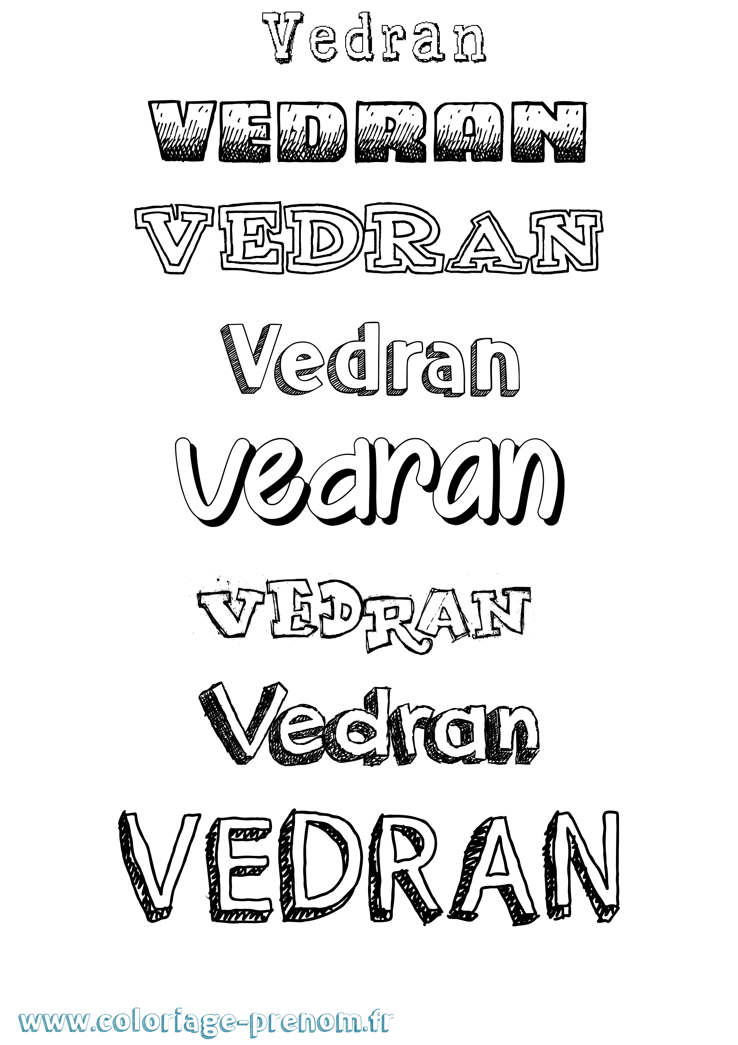 Coloriage Vedran Dessiné Coloriage prénom Vedran Dessiné