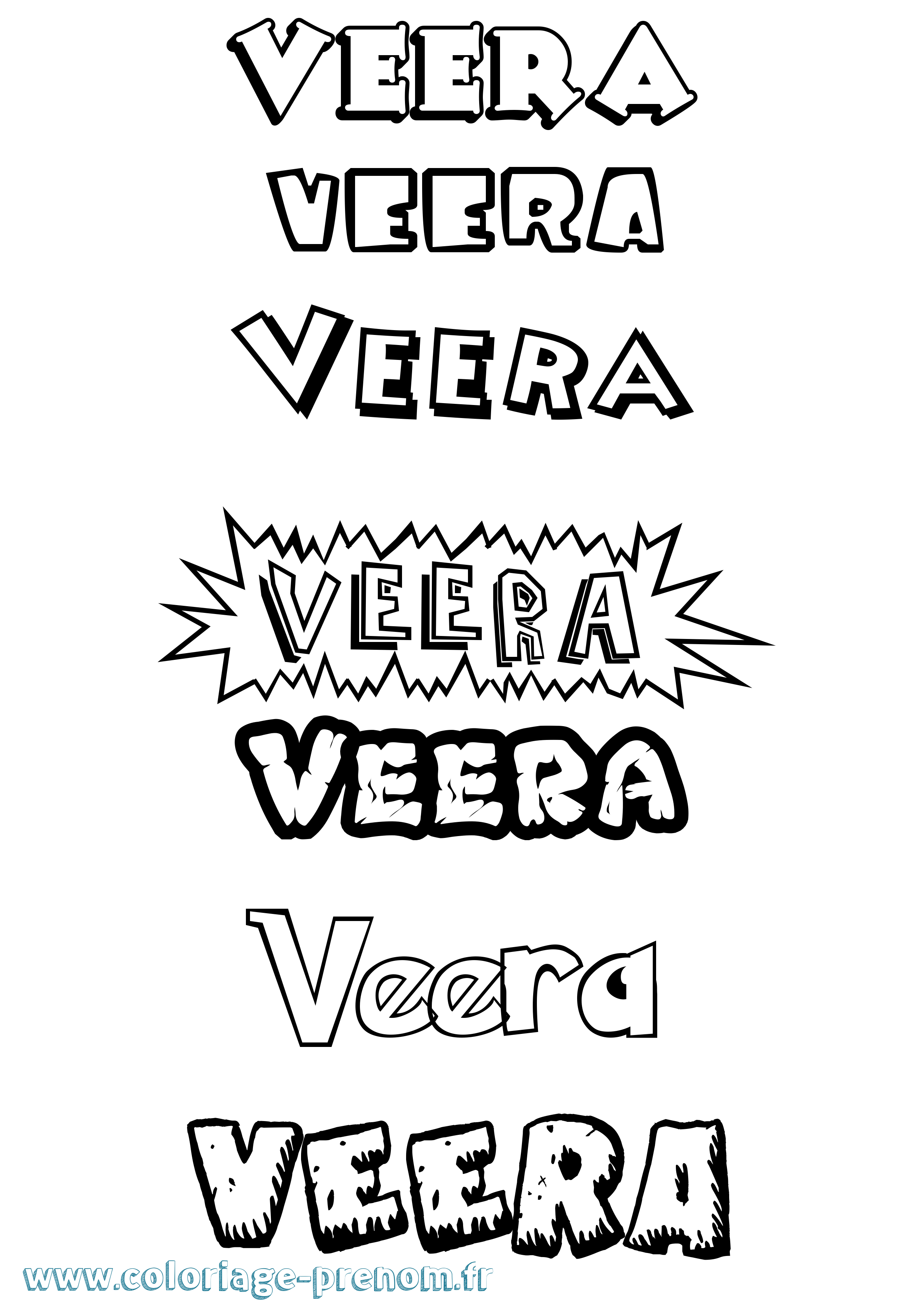 Coloriage Veera Dessin Animé Coloriage prénom Veera Dessin Animé
