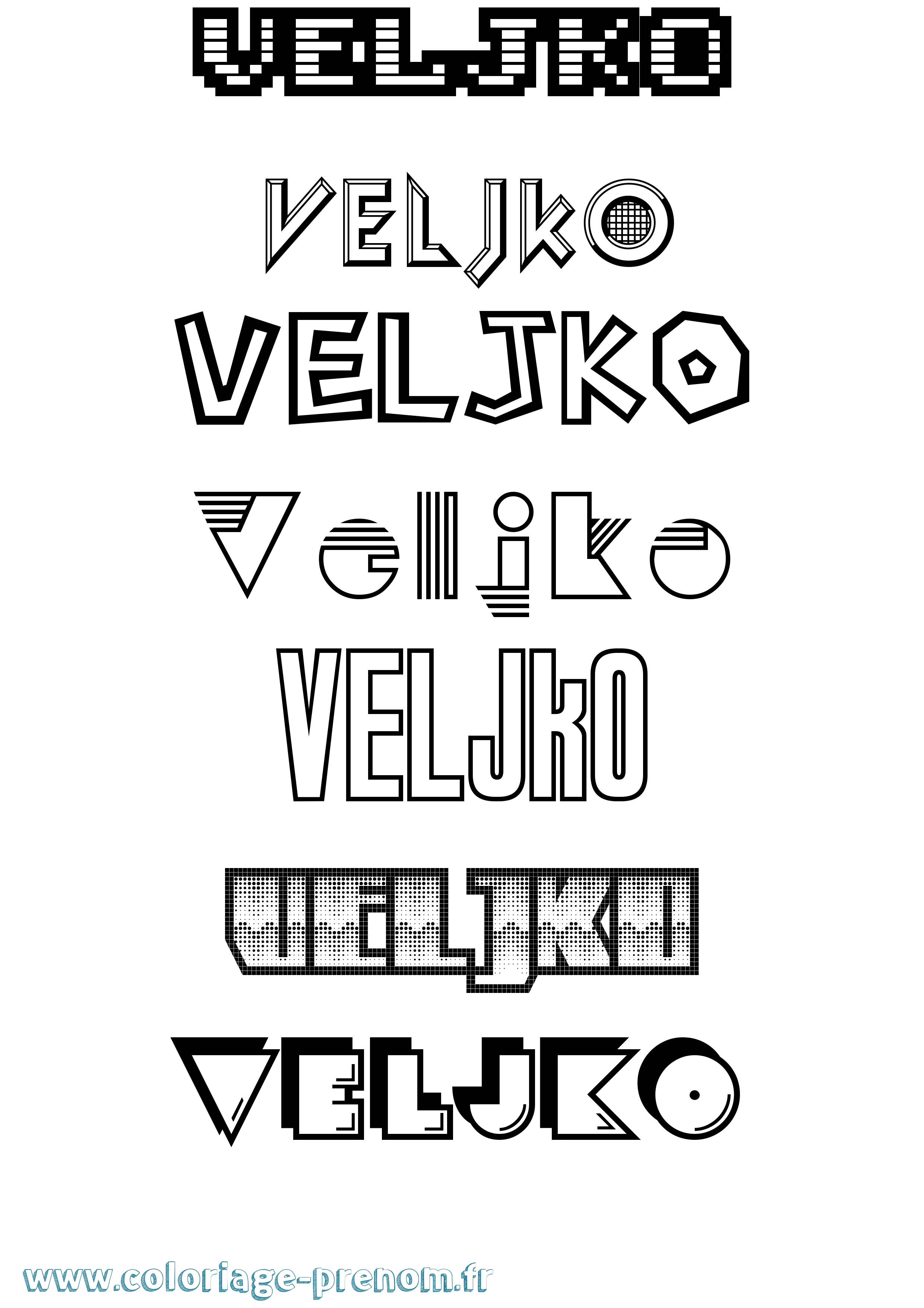 Coloriage Veljko Jeux Vidéos Coloriage prénom Veljko Jeux Vidéos