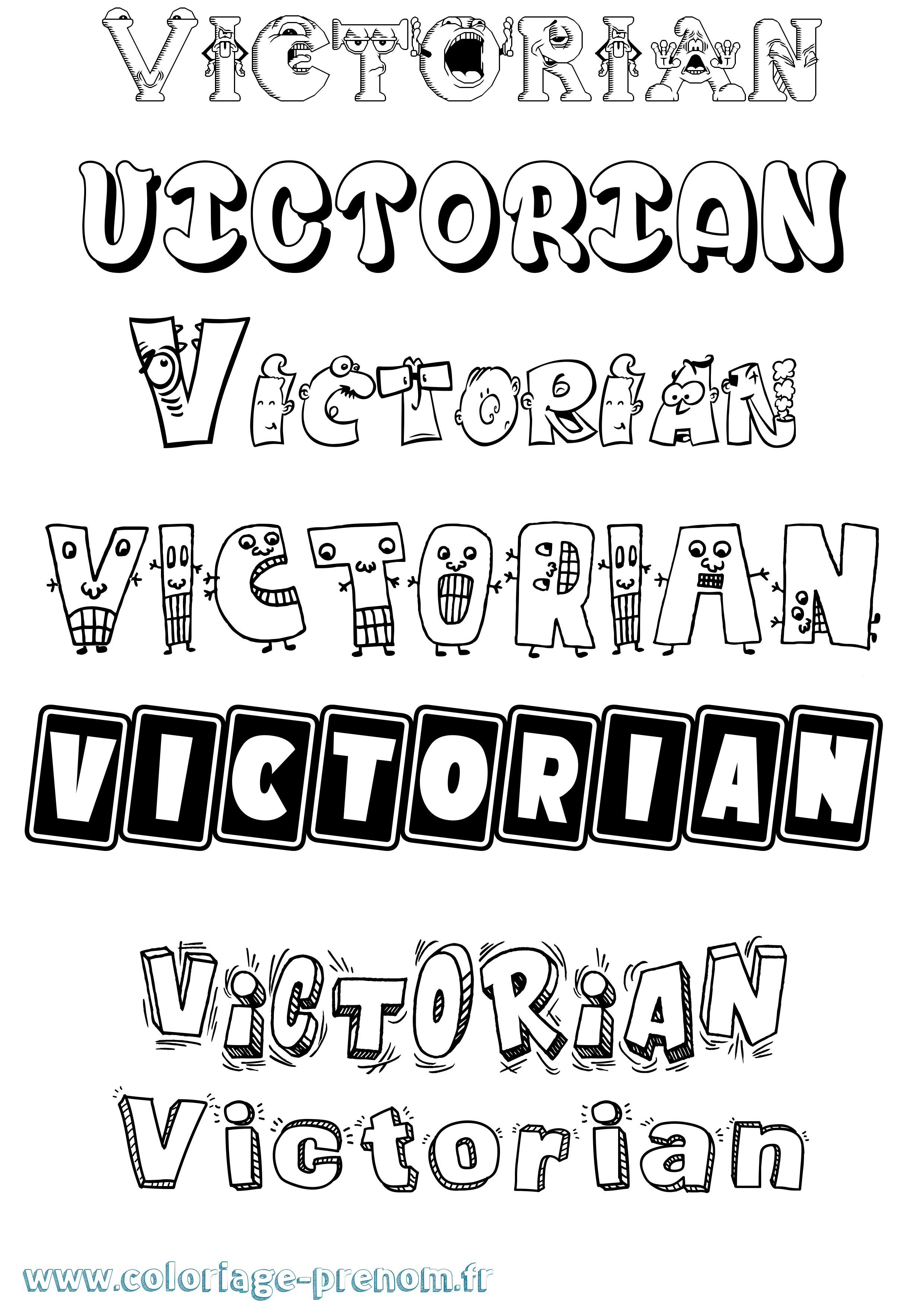 Coloriage prénom Victorian Fun