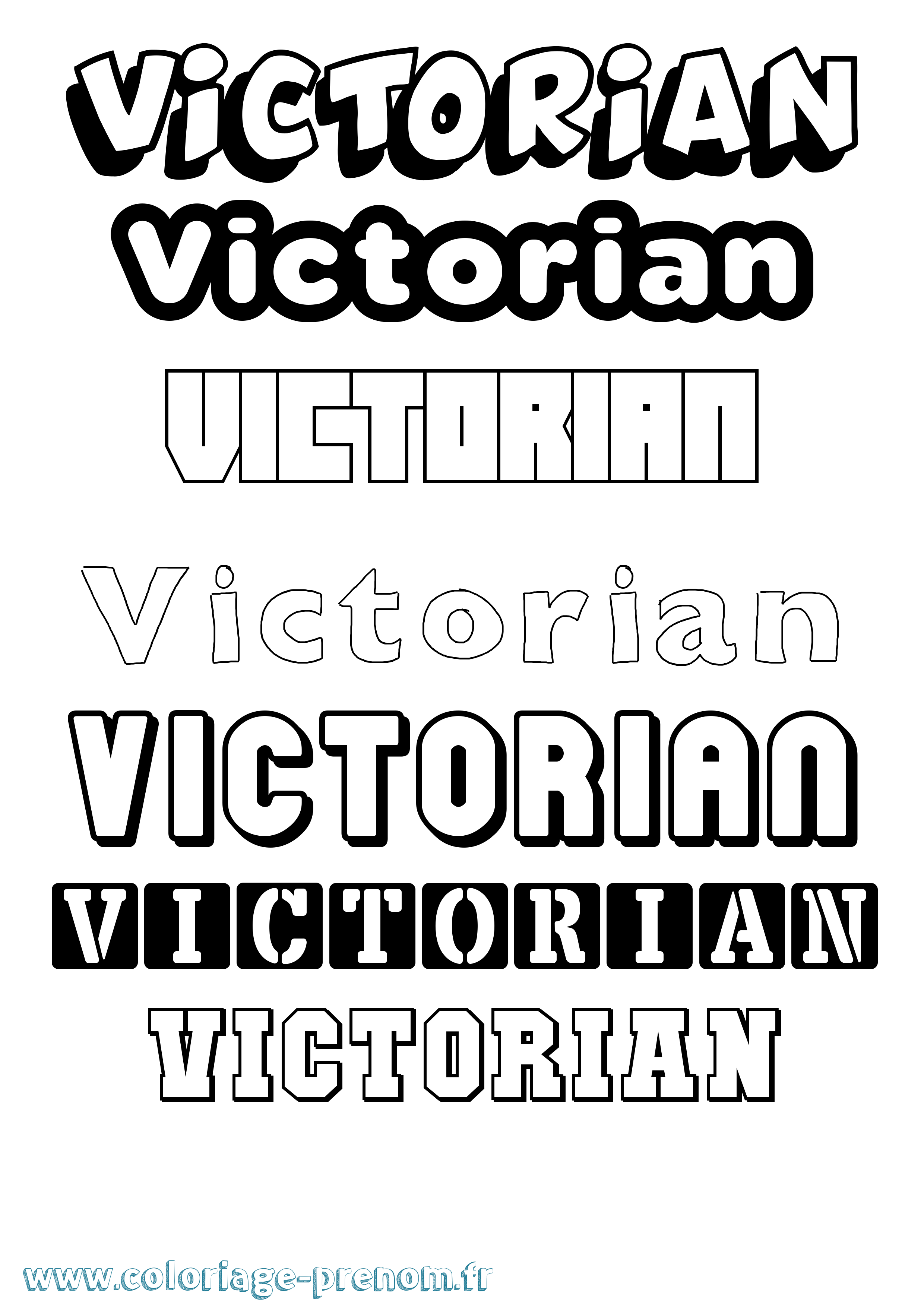 Coloriage prénom Victorian Simple