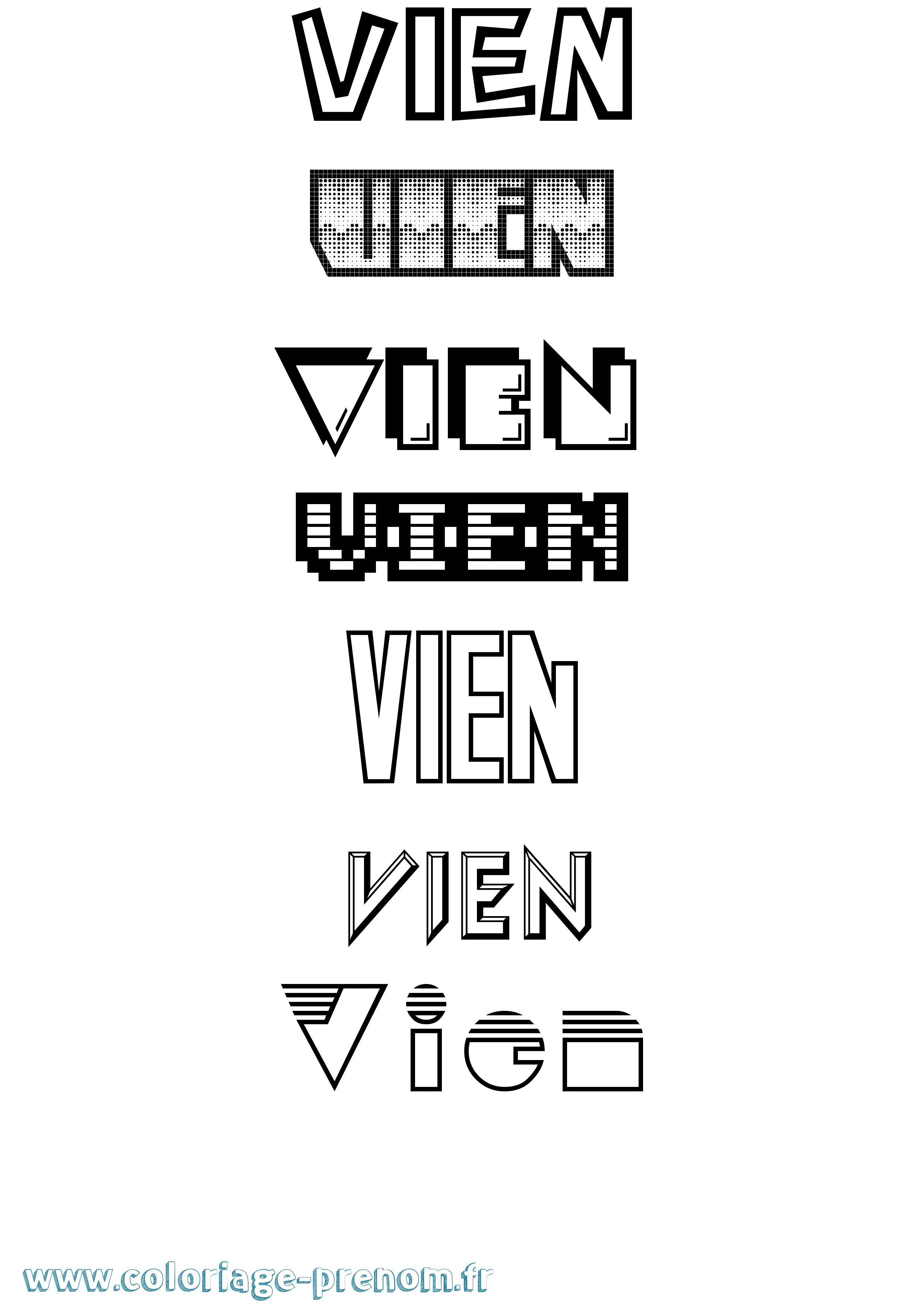 Coloriage Vien Jeux Vidéos Coloriage prénom Vien Jeux Vidéos