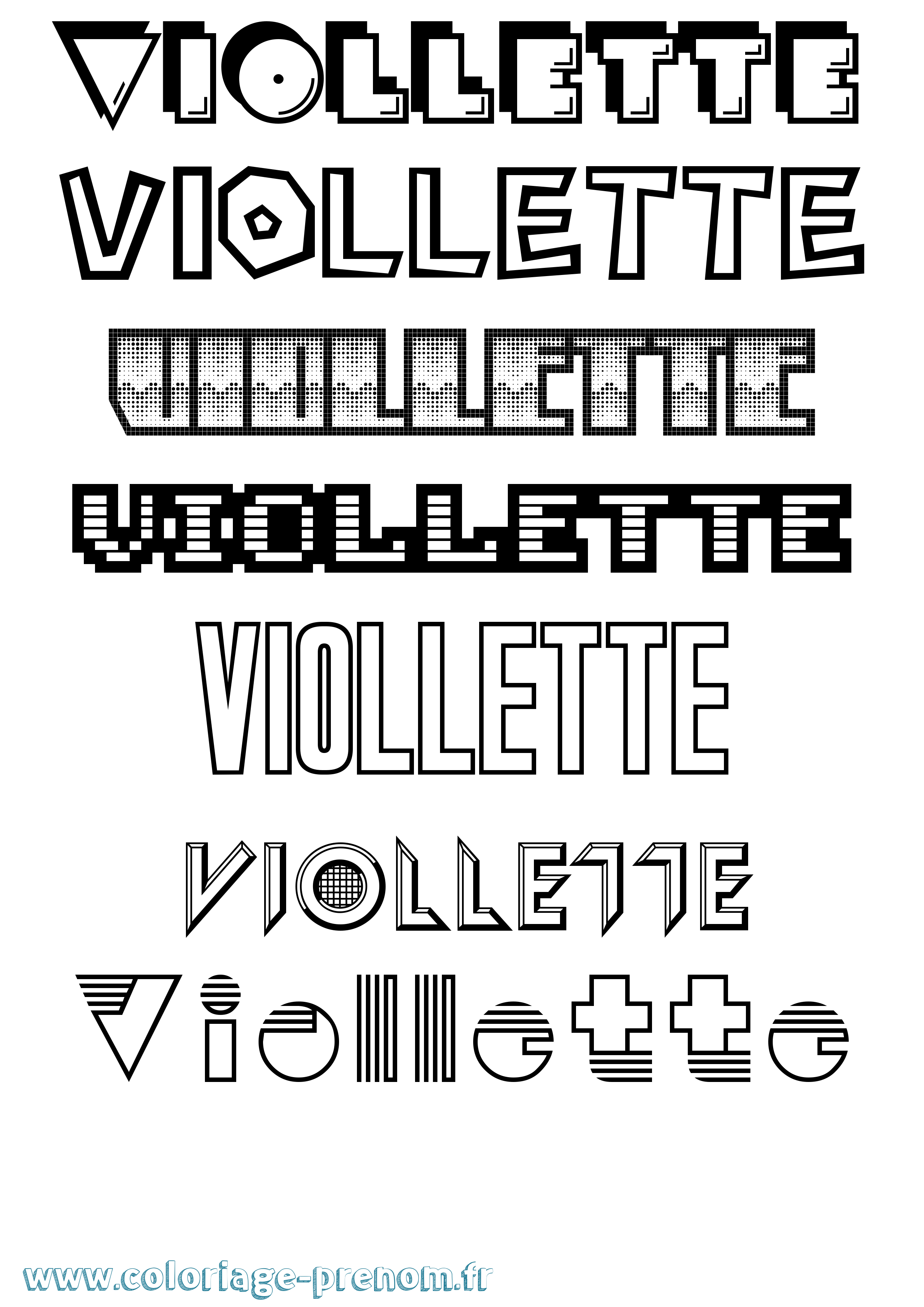 Coloriage Viollette Jeux Vidéos Coloriage prénom Viollette Jeux Vidéos