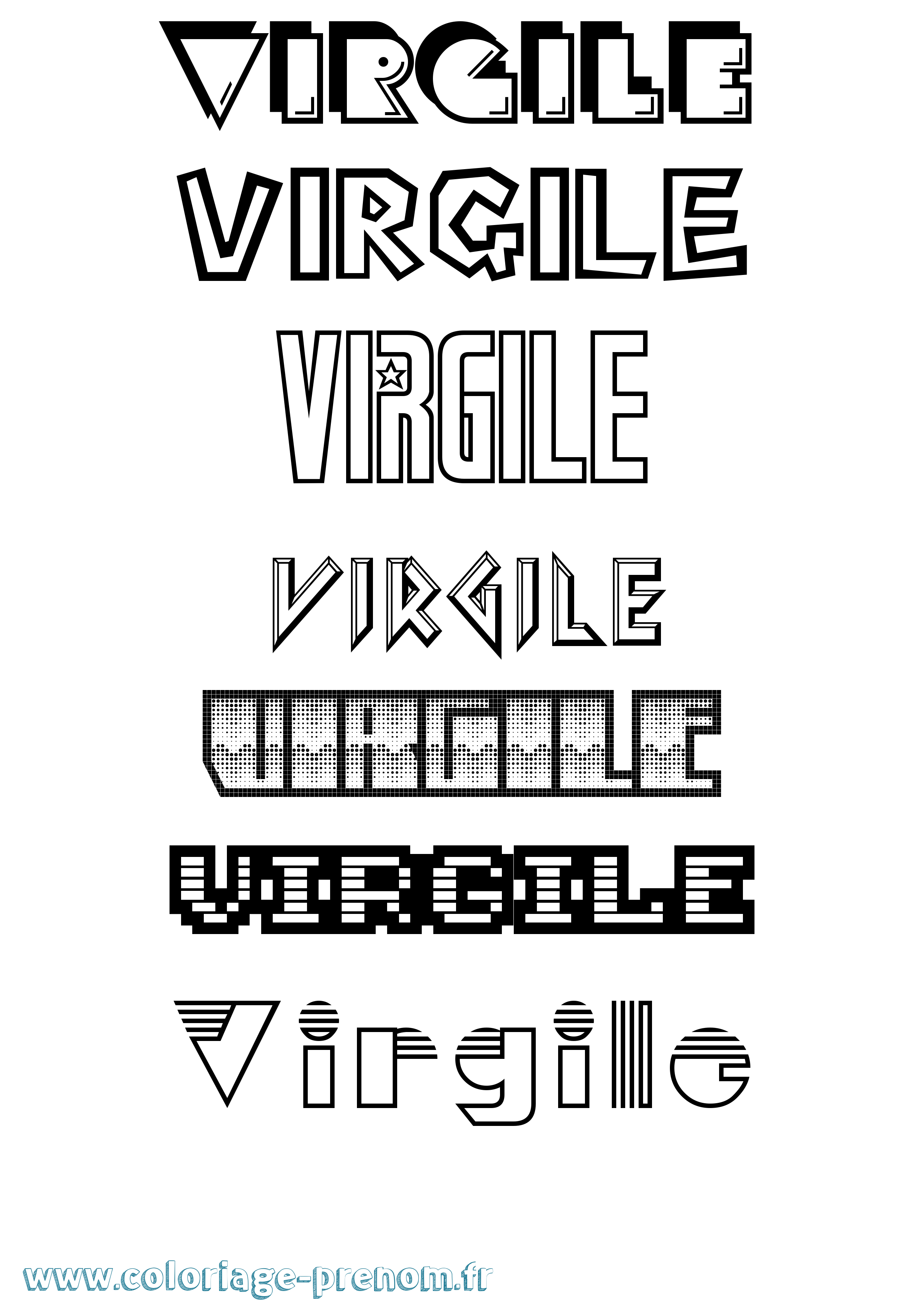 Coloriage prénom Virgile Jeux Vidéos