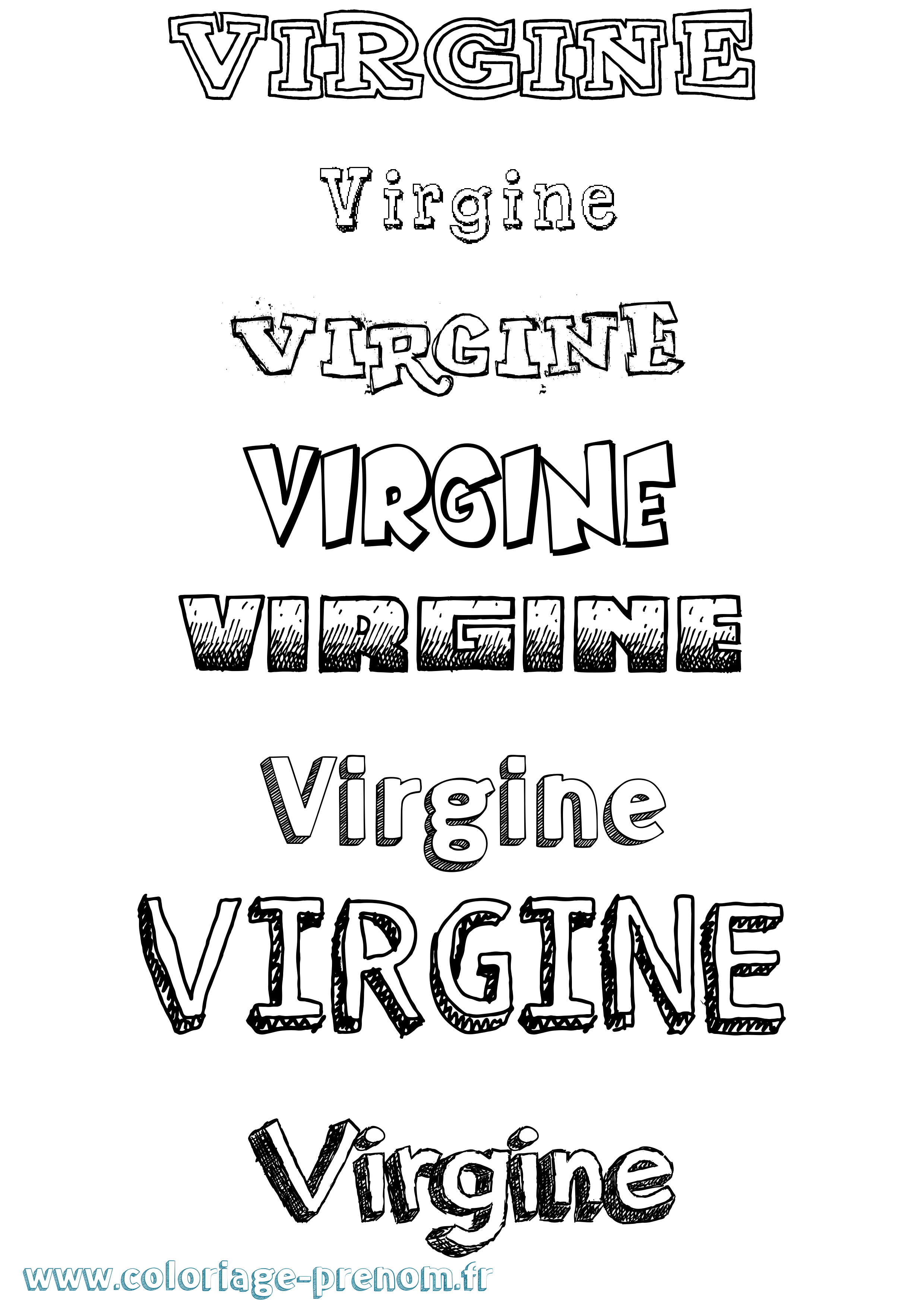 Coloriage Virgine Dessiné Coloriage prénom Virgine Dessiné