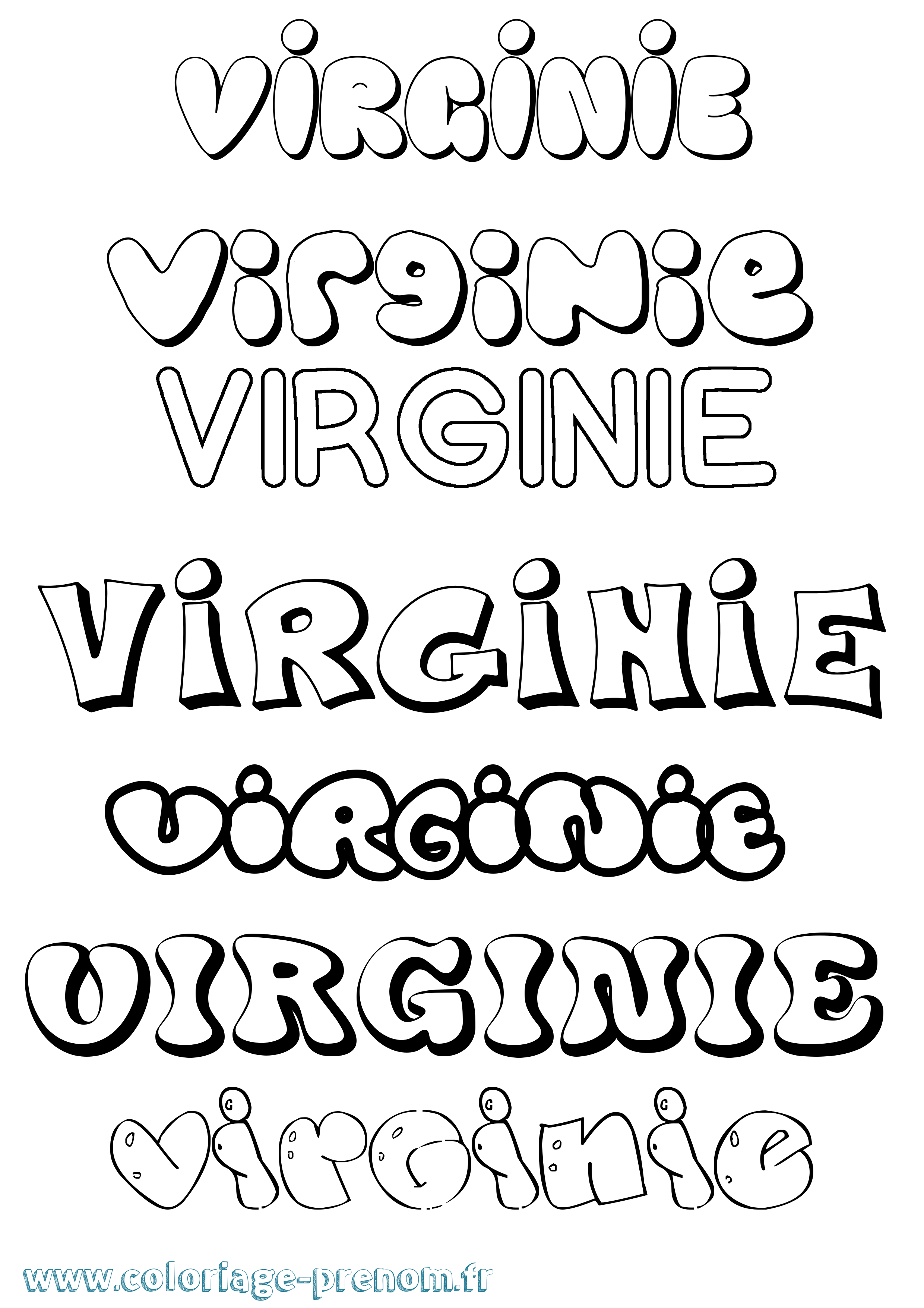 Coloriage prénom Virginie