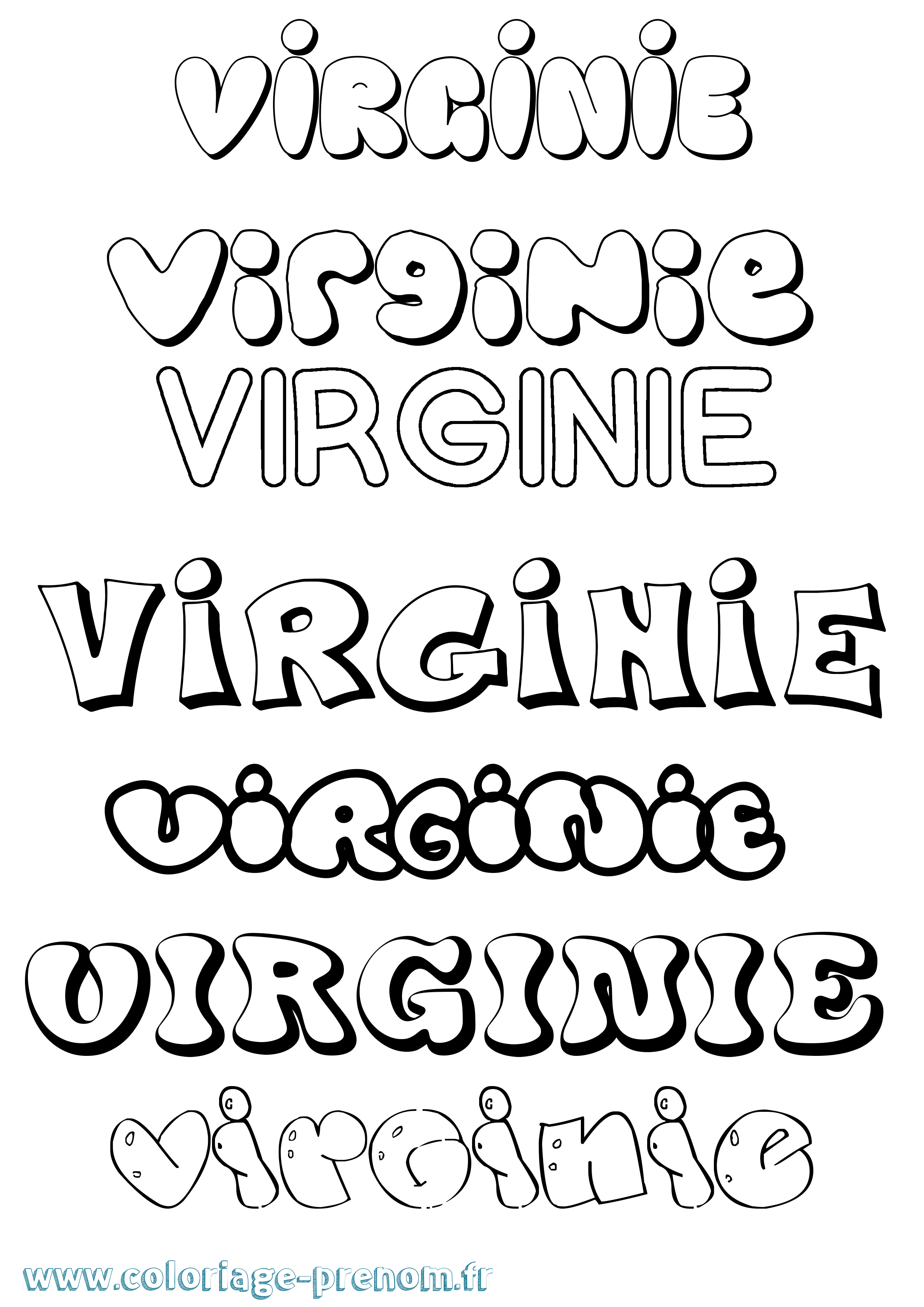 Coloriage Virginie Coloriage prénom Virginie