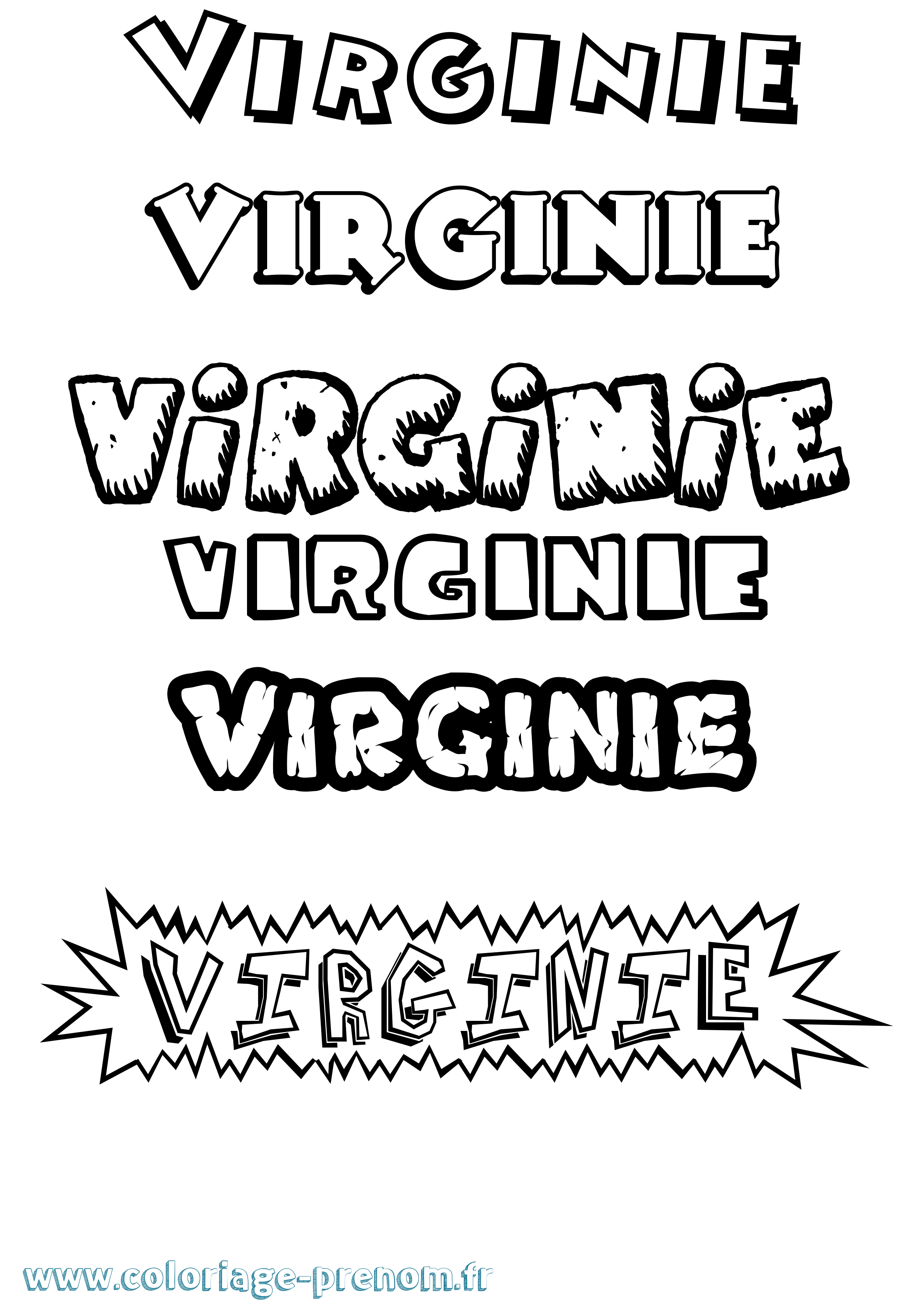 Coloriage Virginie Coloriage prénom Virginie